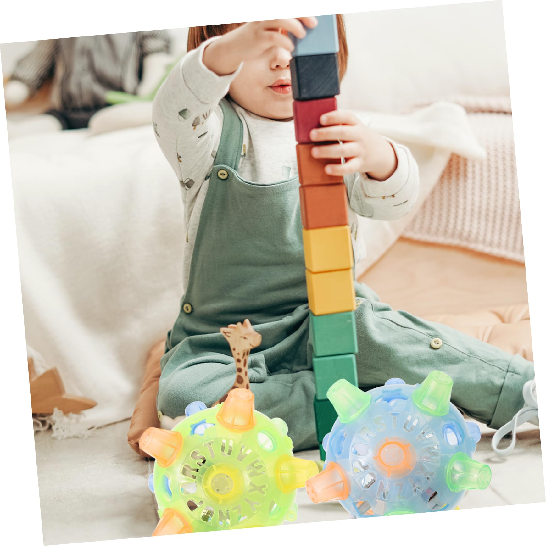 SAFIGLE 2pcs Kid Toy Toys for Kids Music Dancing Ball Flash Toys Light Jumping Ball Music Jumping Ball Light up Bouncy Balls Kidcraft Playset Child Shine Bouncing Ball