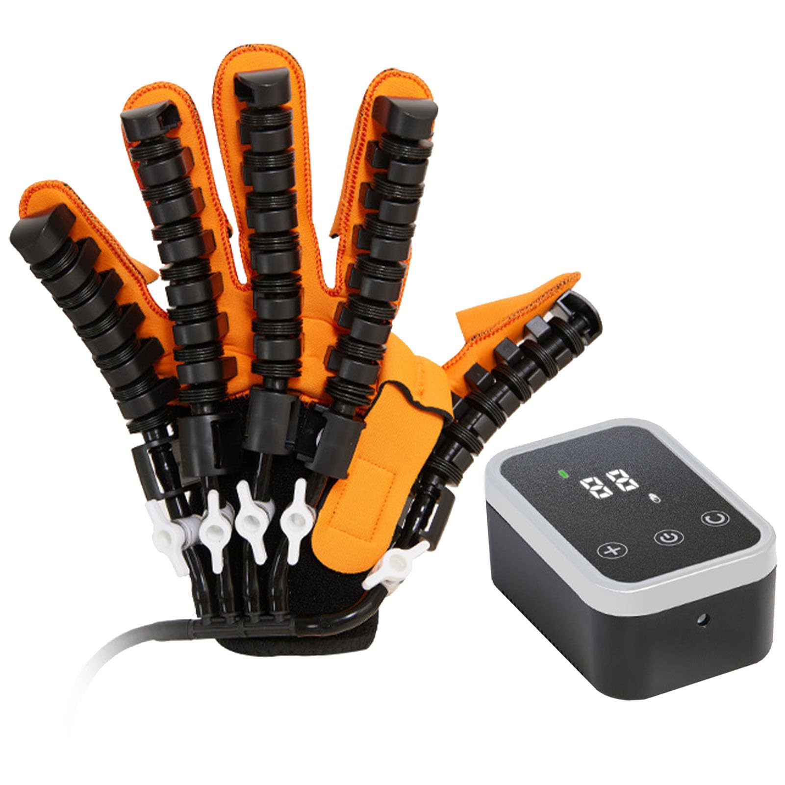 Guante Rehabilitación Robot, Guantes Rehabilitación Dedos Ictus, Dispositivo Recuperación Función Mano, Equipo Recuperación para Aliviar Rigidez Mano a Largo Plazo Left S