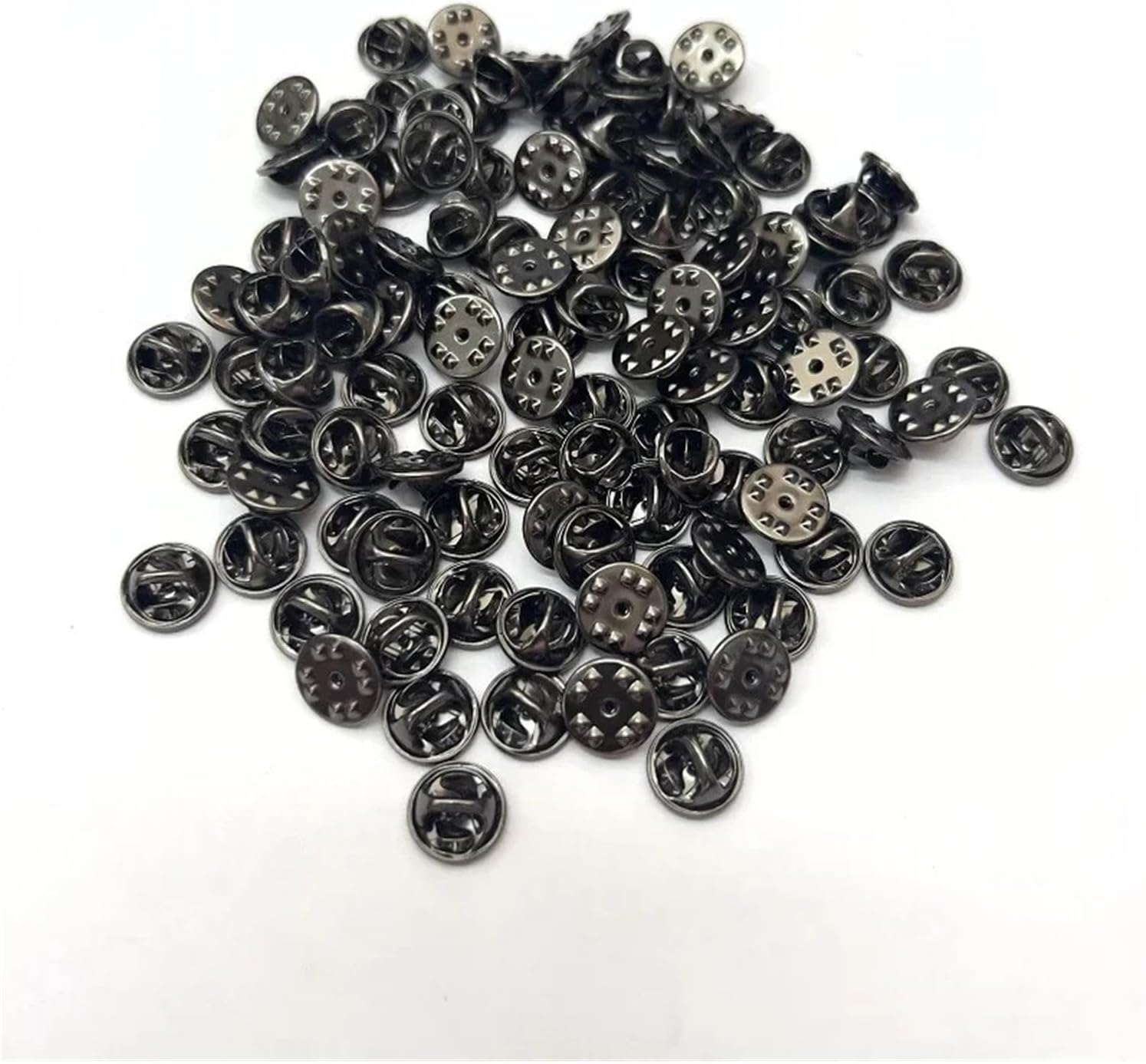 400Pcs Metal Locking Pin Backs Brooch Badge Holder Lapel Base
