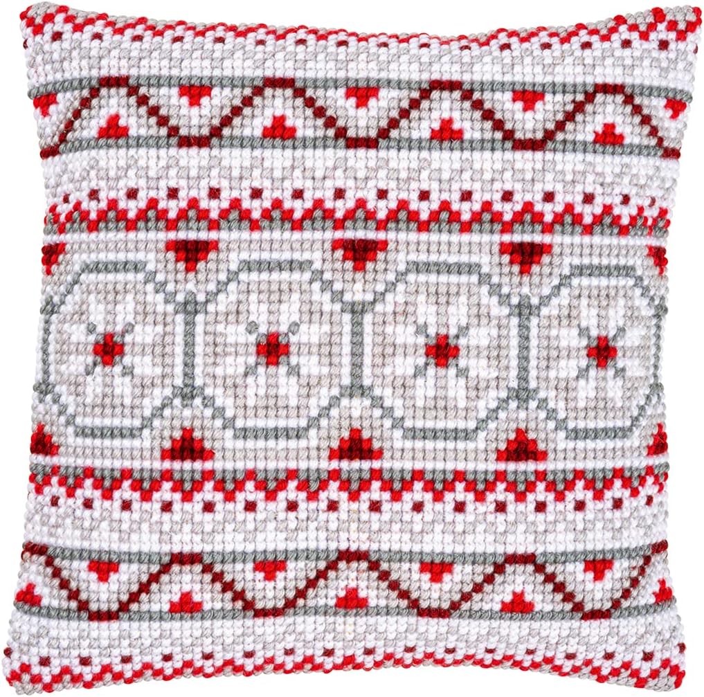 VERVACO Stamped Cross Stitch Norwegian, Off-White