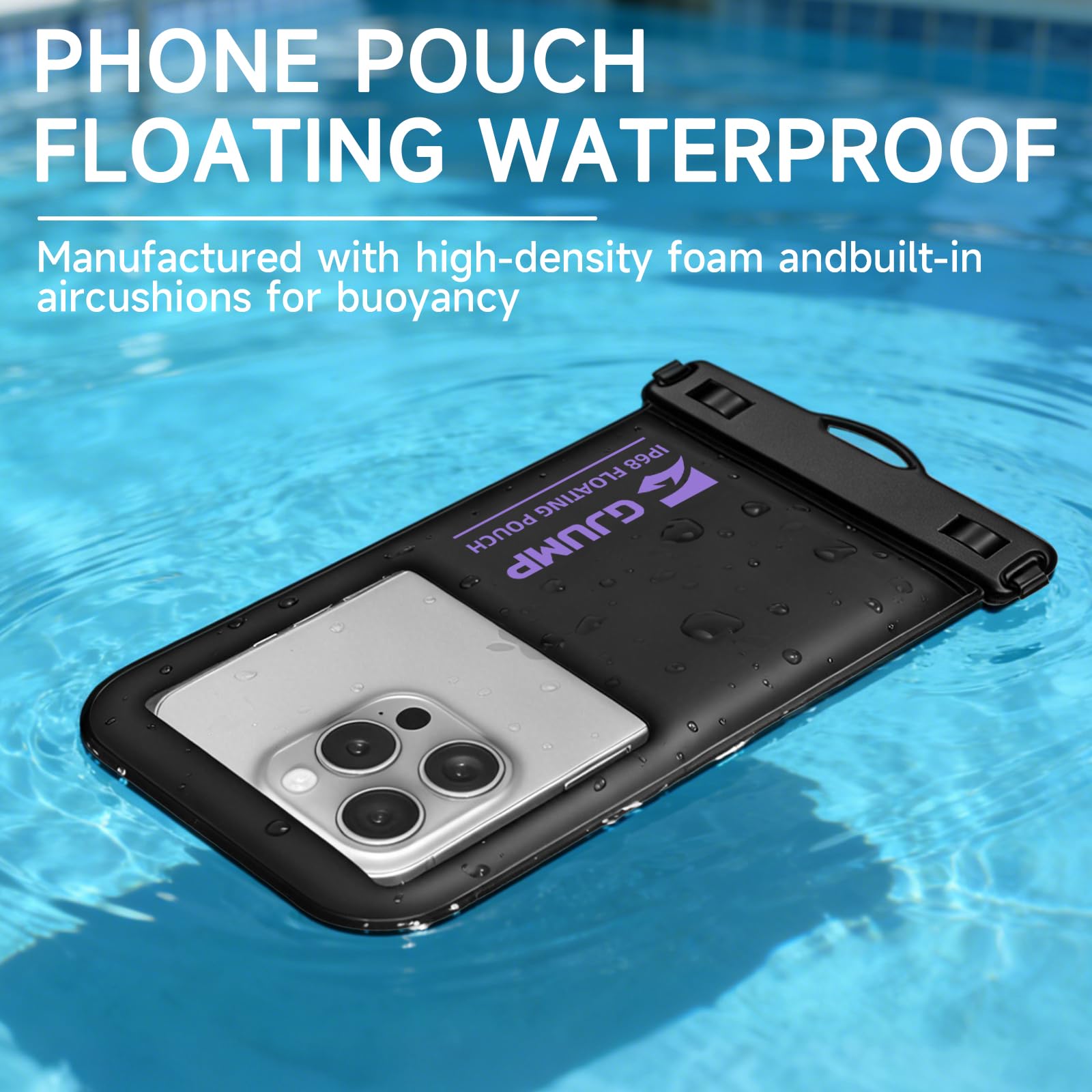 Confezione da 2 custodie impermeabili per telefono, fino a 8,3 pollici IP68 custodia asciutta per cellulare compatibile con iPhone 16 15 14 13 Pro Max Samsung Galaxy, essenziale per navi da