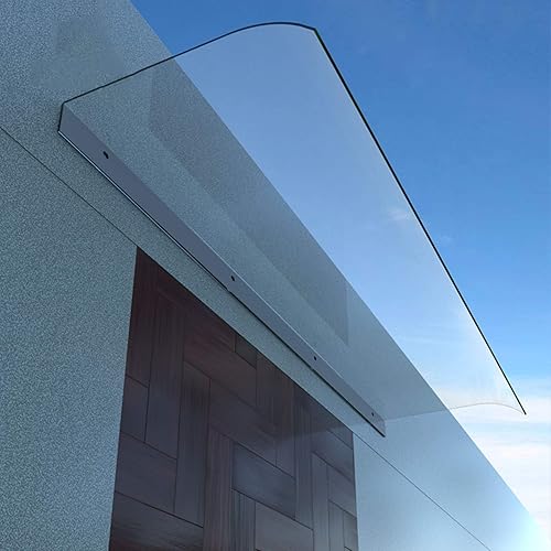 Clear Rain Canopy Awning for Door and Window, Modern Polycarbonate Patio Porch Shade Shelter,uv Protection,Multiple Size