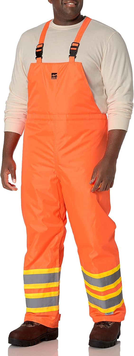 Viking Open Road Hi Vis Insulated Bib Overalls for Men and Women - Lightweight ANSI/ISEA Compliant 150 Denier Polyester/PU