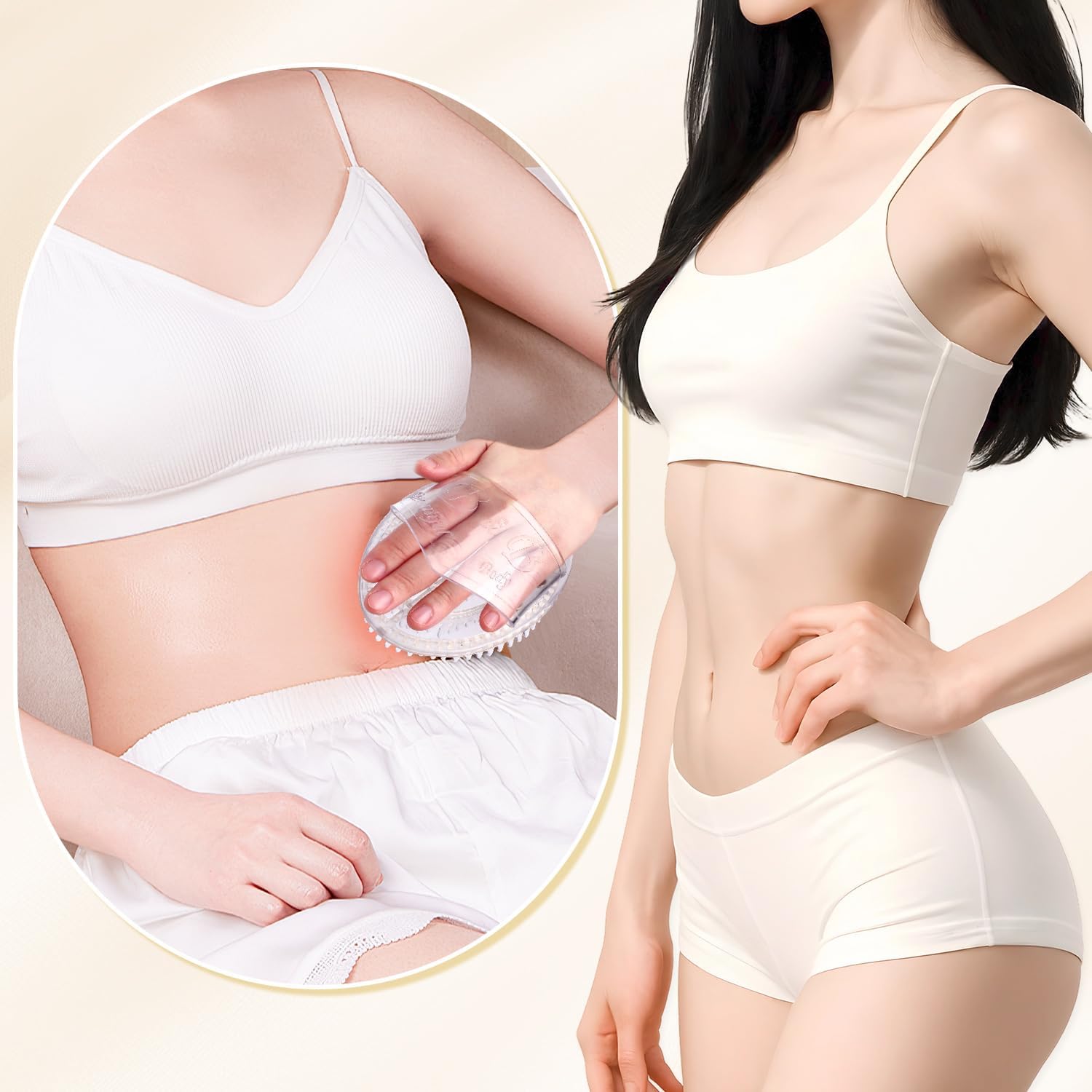 2Pcs Meridian Brush Massage Body Brush,2026 Upgraded Meridian Massage Brushes with 10 ML Essential Oil,Full Body Relaxation Cellulite Massager Brushes for Arms,Belly,Back,Legs - Image 2