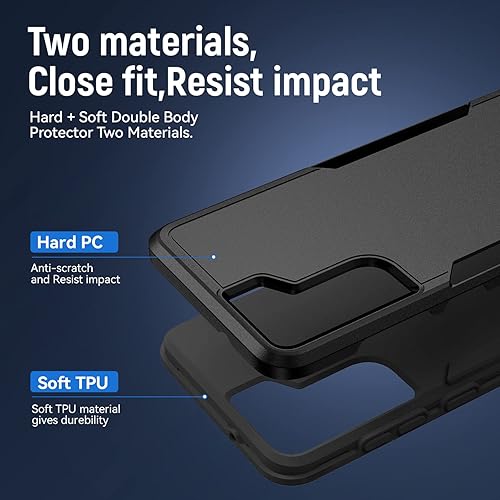 Miniatura 5 de Funda para Samsung Galaxy S21 Plus, Galaxy S21 Plus con protector de pantalla HD prueba de caídas de grado militar Funda protectora resistente a