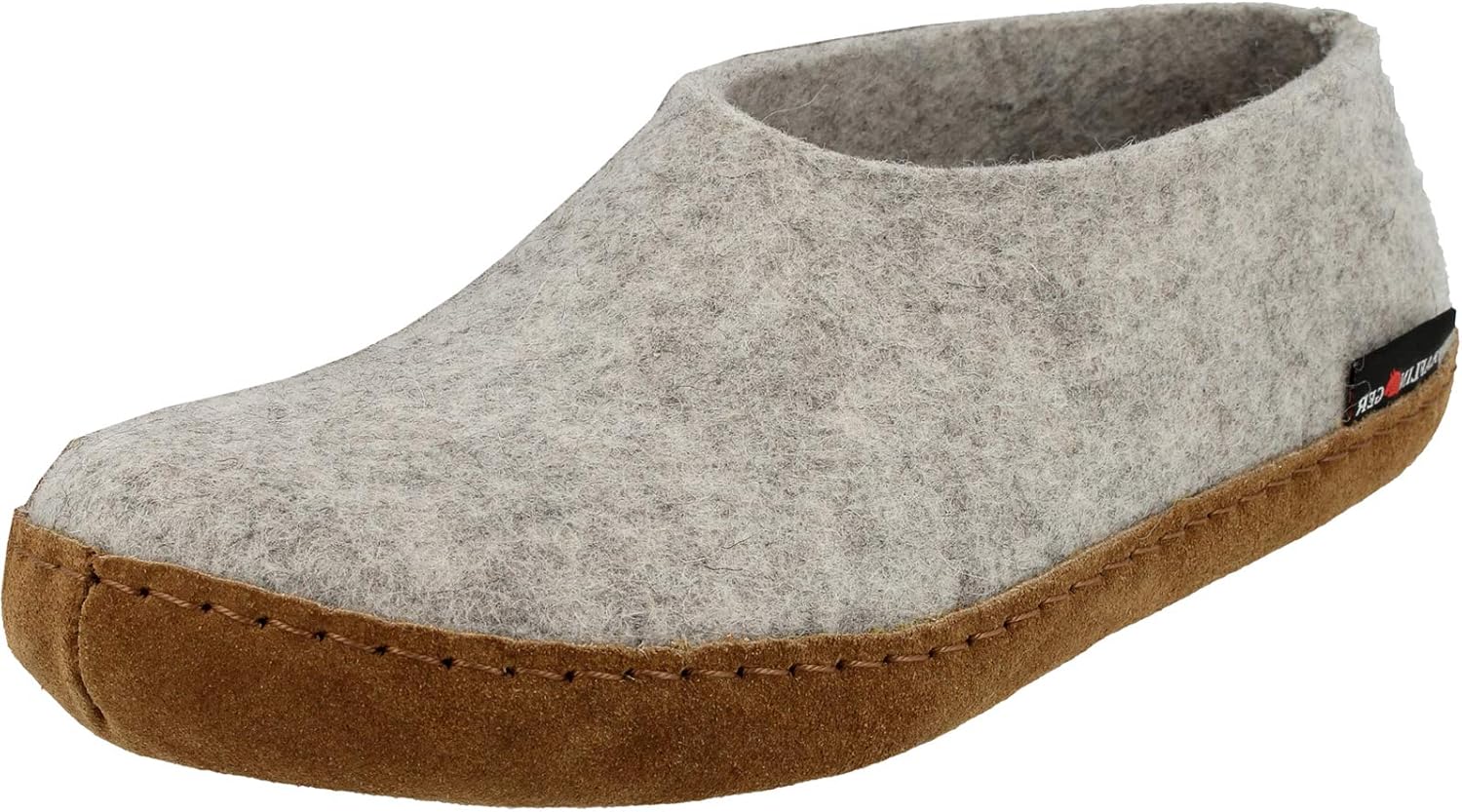 HAFLINGER Women's Emils Pure Wool Felt Slippers, Steingraumeliert, 7