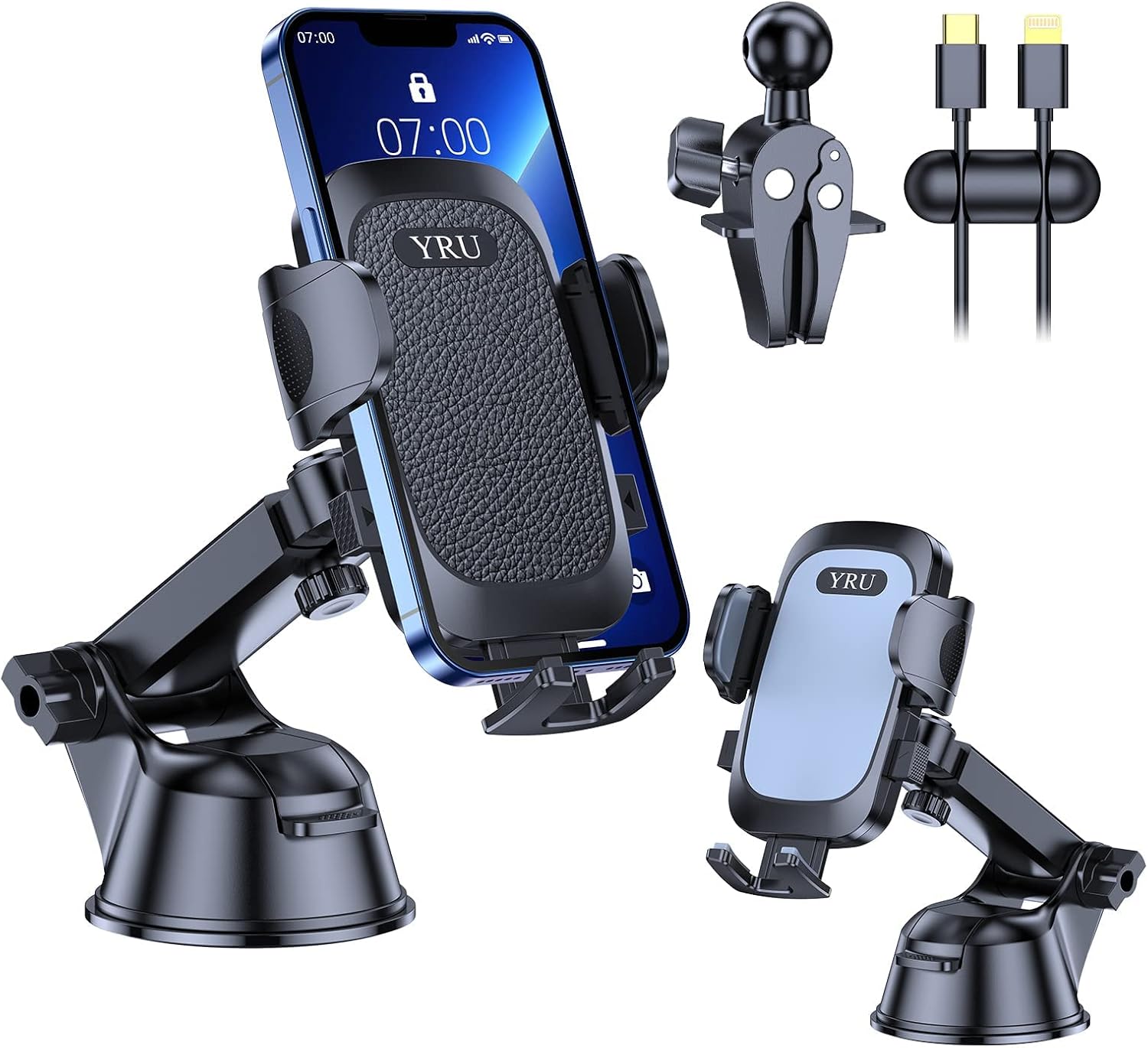 [Newest Combo] YRU Car Cell Phone Holder Mount Compatible