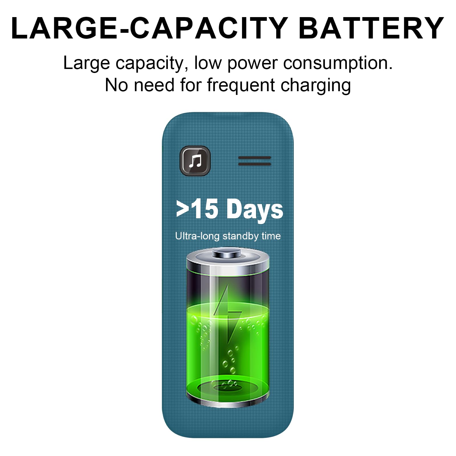 Guwet A2 2G Telefono Cellulare per Anziani con Tasti Grandi, Volume Alto, Funzione SOS, Batteria ad Alta Capacità, Doppia SIM Dual Standby, blu