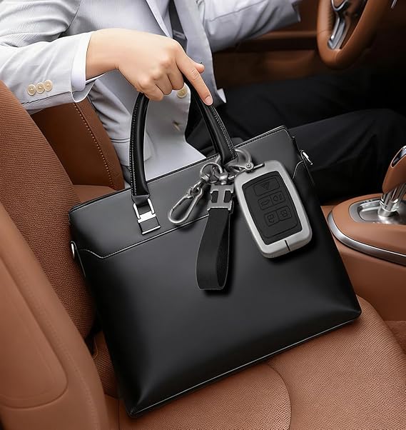 Car Key Case compatible with Land Rover Range Rover Evoque Sport Velar Jaguar XF XJ XJL F-pace XE E-Pace Discovery LR4 Vogue 5 Buttons Smart Key Fob Case Key Case Protector