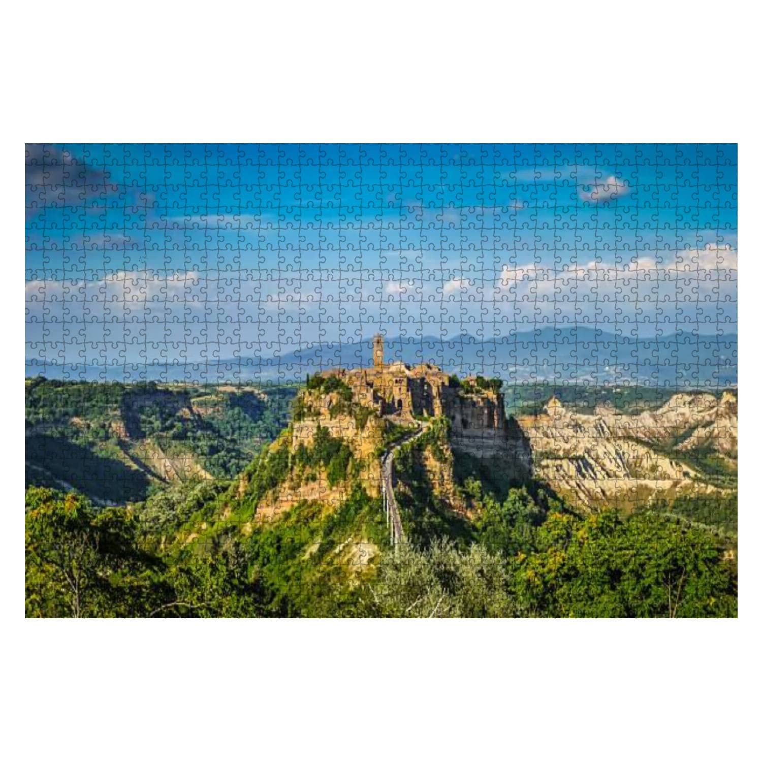 Civita di Bagnoregio Italy 1000 Pieces Wooden Jigsaw Puzzles for Adults Decompression DIY Children Educational Puzzles Creative Games Toys Gift Home Decor