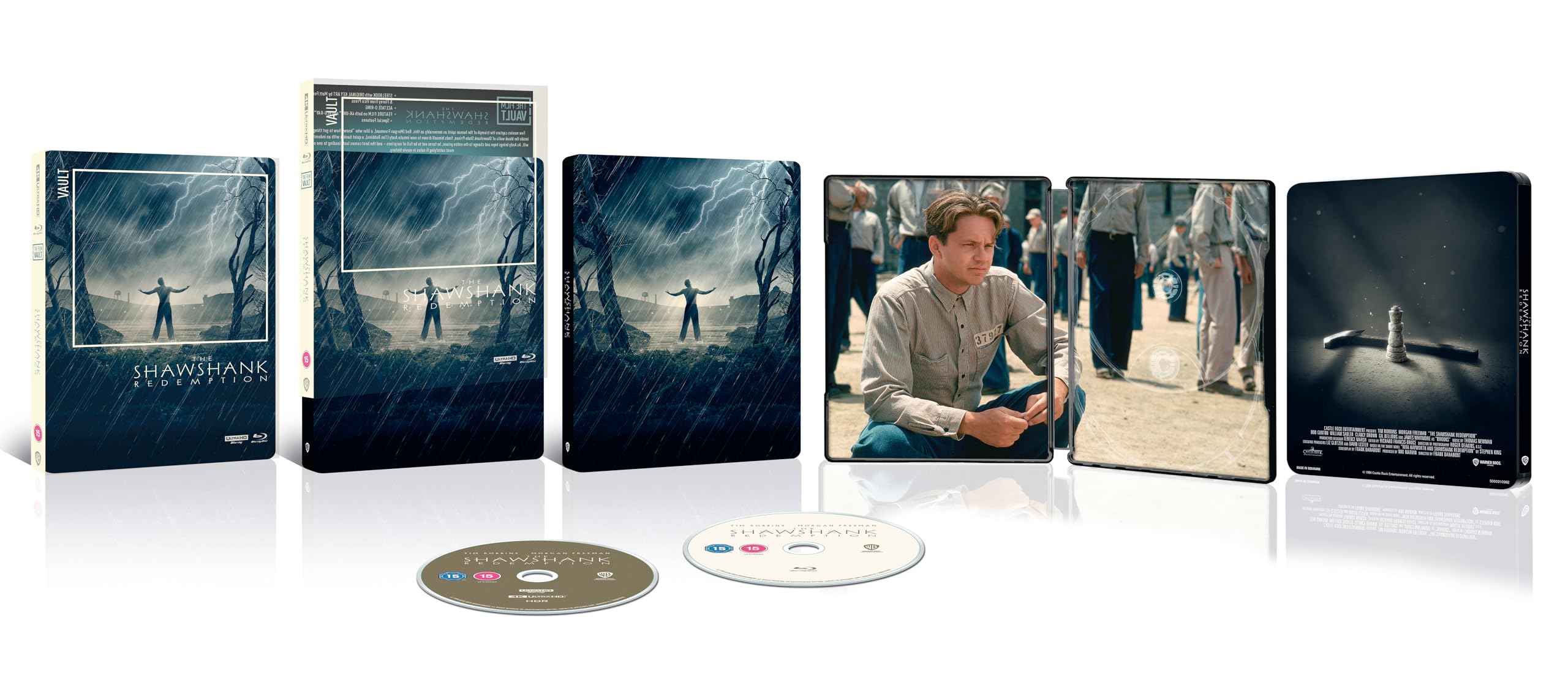 SHAWSHANK REDEMPTION - The Film Vault Range Steelbook [4K Ultra HD] [1994] [Blu-ray] [Region Free]