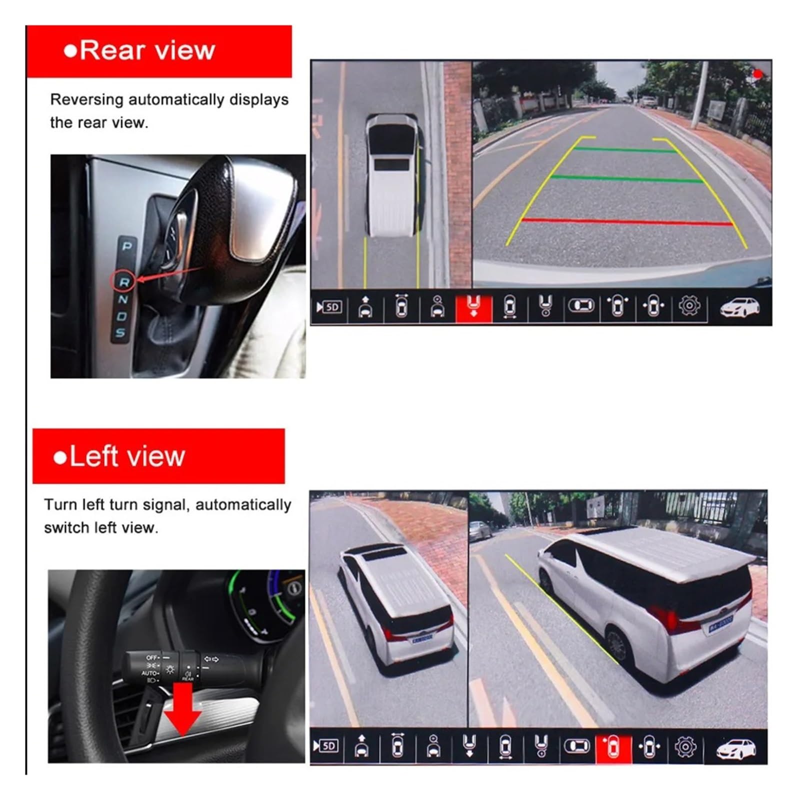 Rückfahrkamera AHD 4K 1080P 3D 360 Grad Vogelsichtsystem Kameras Auto Parkplatz Surround View Video 4CH Recorder DVR UHD Ersatz für Alpha (keine)