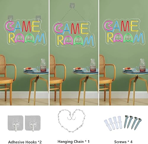 Miniatura 5 de Letrero LED de neón retro para sala de juegos, dormitorio de niños, fiesta de cueva, regalo de cumpleaños, hogar, bar, club