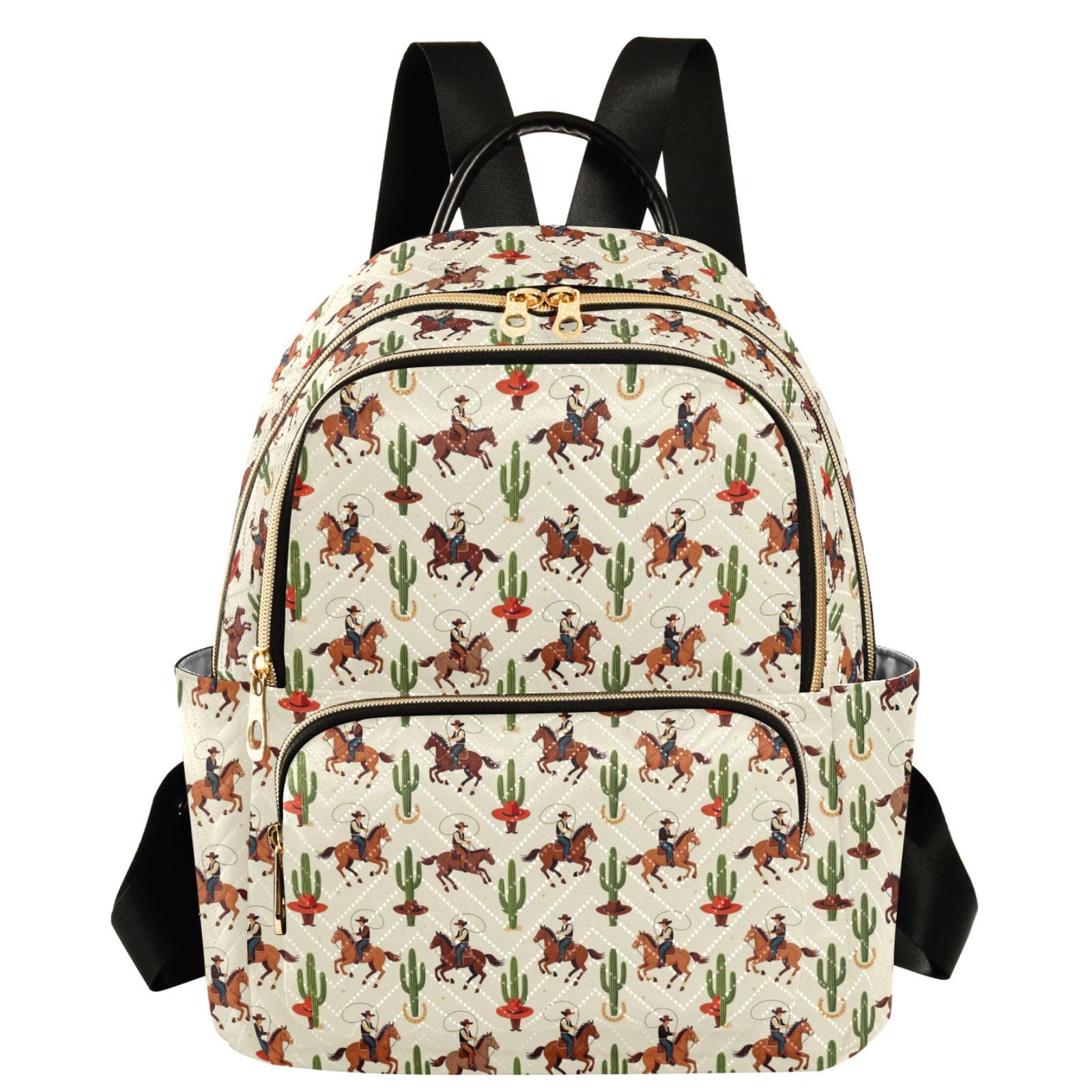 Mochila de mujer para deportes al aire libre con estampado cactus vaquero M 8