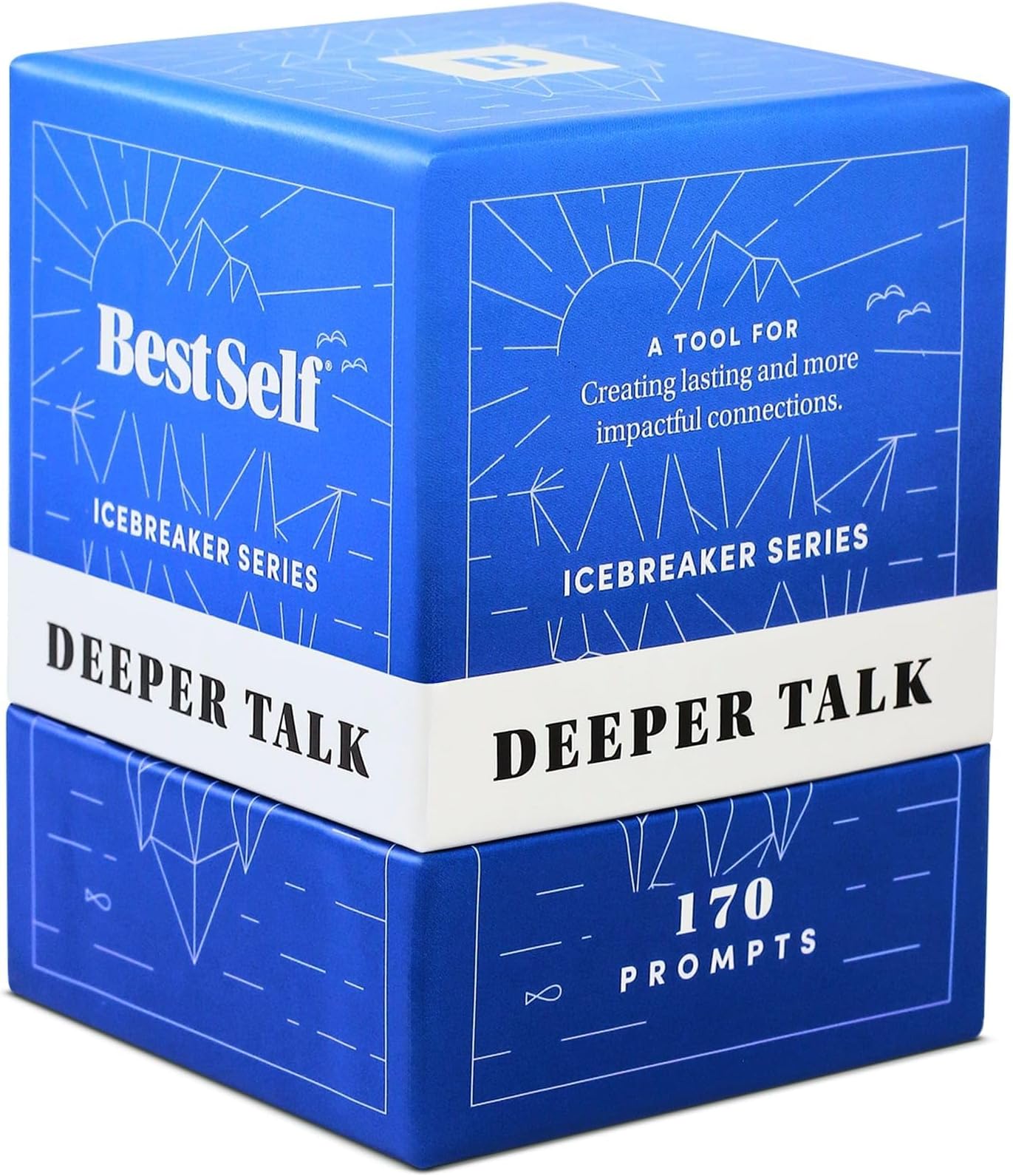 Conversation Starter Icebreaker Deeper Talk Deck by BestSelf ― Powerful Conversation Cards to Grow and Strengthen Relationships by Cultivating Open, Engaging and Meaningful Interactions ― 150 Prompts | Real talks for friends, family, coworkers & dates. The ultimate icebreaker game.