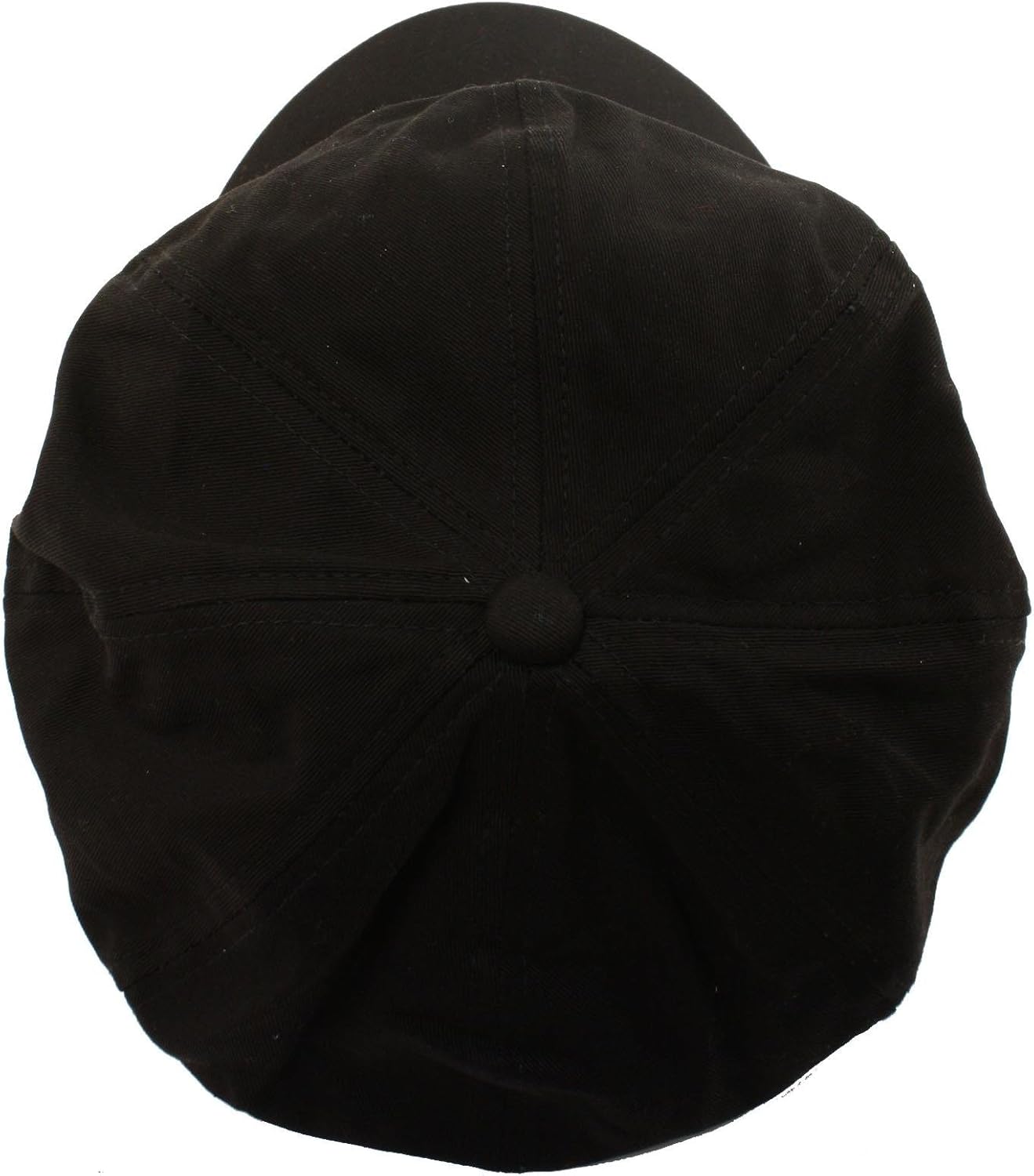 Summer 100% Cotton Plain Blank 8 Panel Newsboy Gatsby Apple Cabbie Cap Hat Black - Image 2