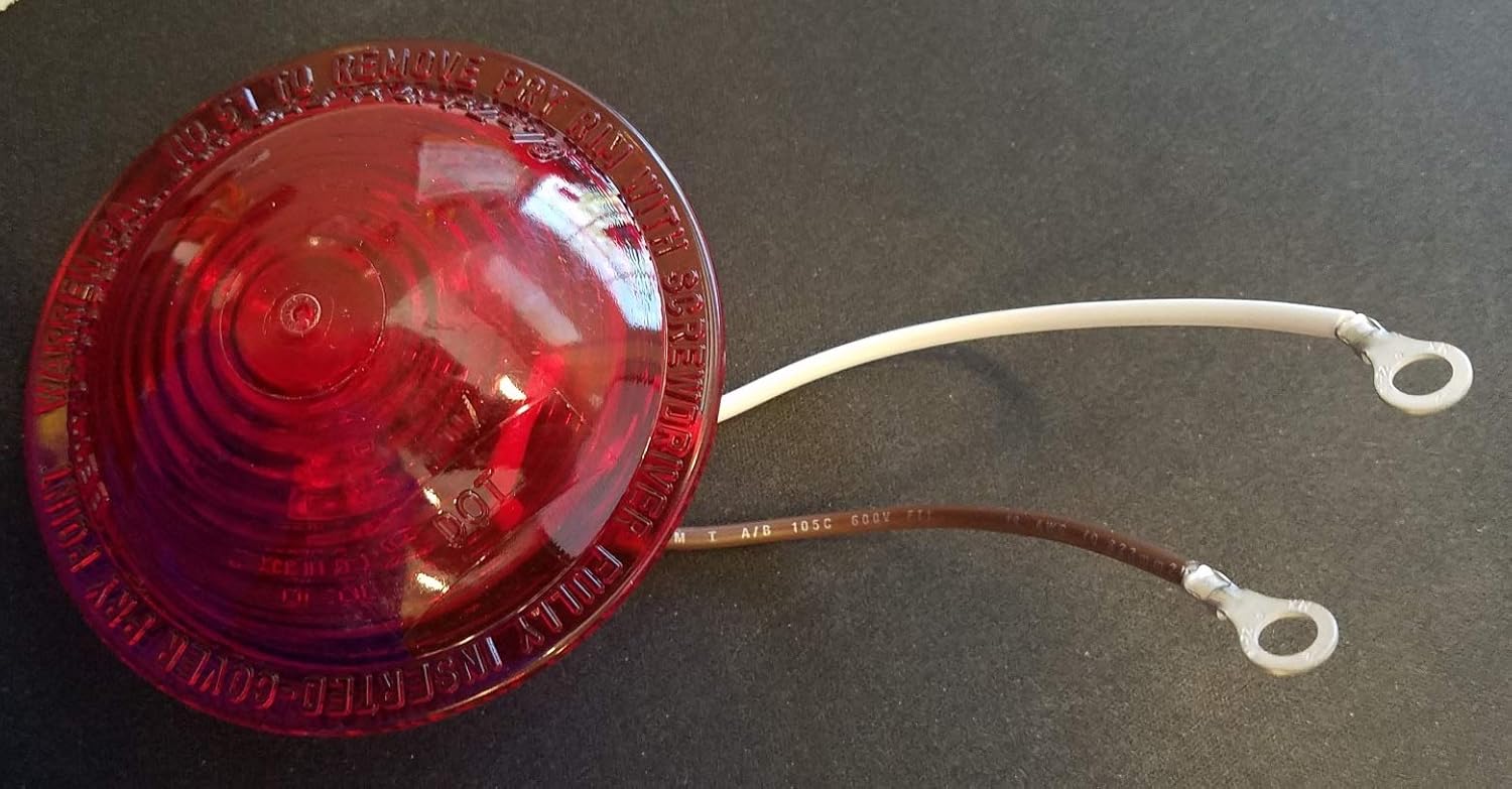 Red (4) Diode LED Lens Assy, Shallow, 12-volt, (2) eyelet