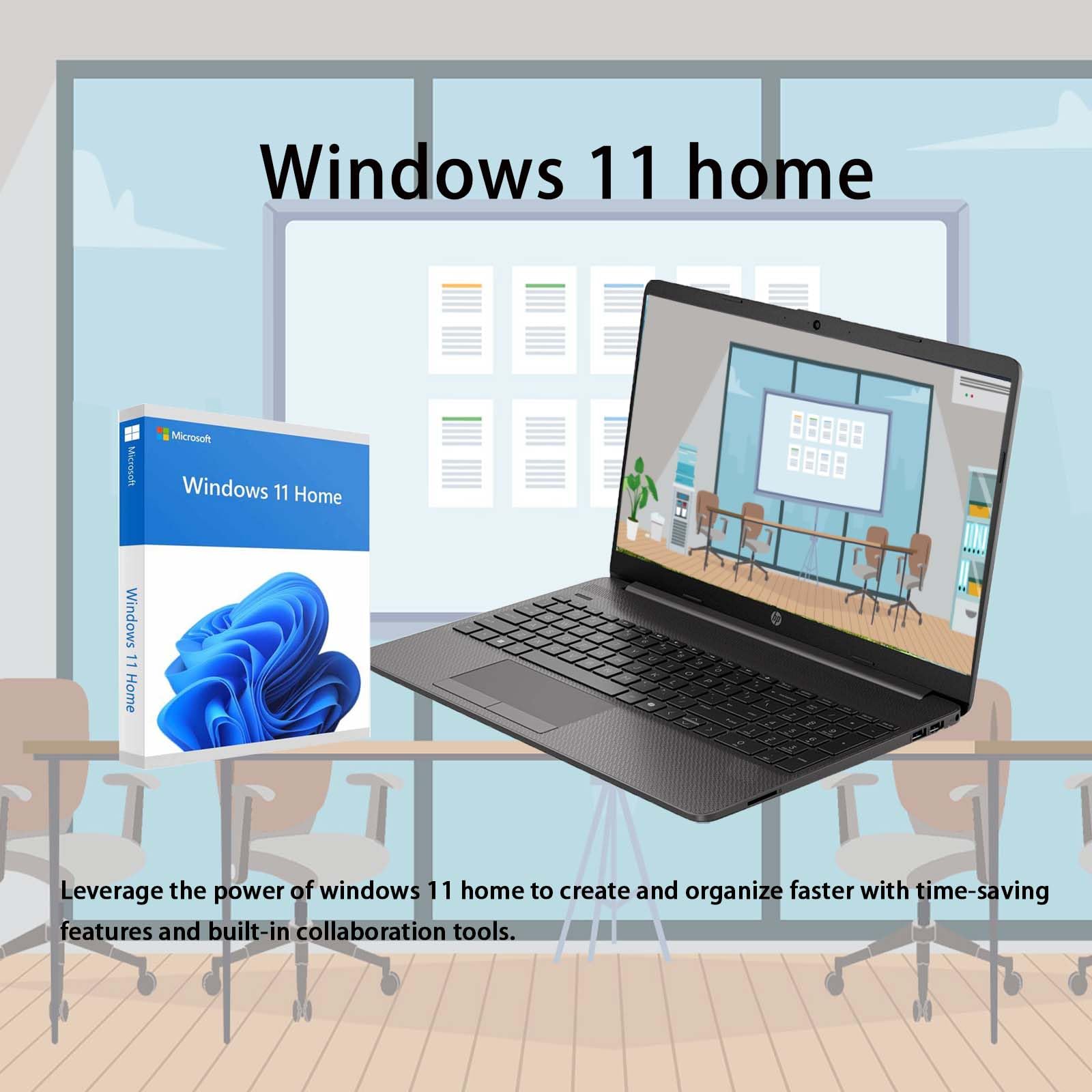 HP Laptop per studenti da 15,6 pollici per apprendimento online, fotocamera HD, Windows 11 Home, IPS, Wi-Fi 6, sottile e leggero, processore Intel dual-core, 16 GB RAM 2 TB SSD - perfetto per lezioni