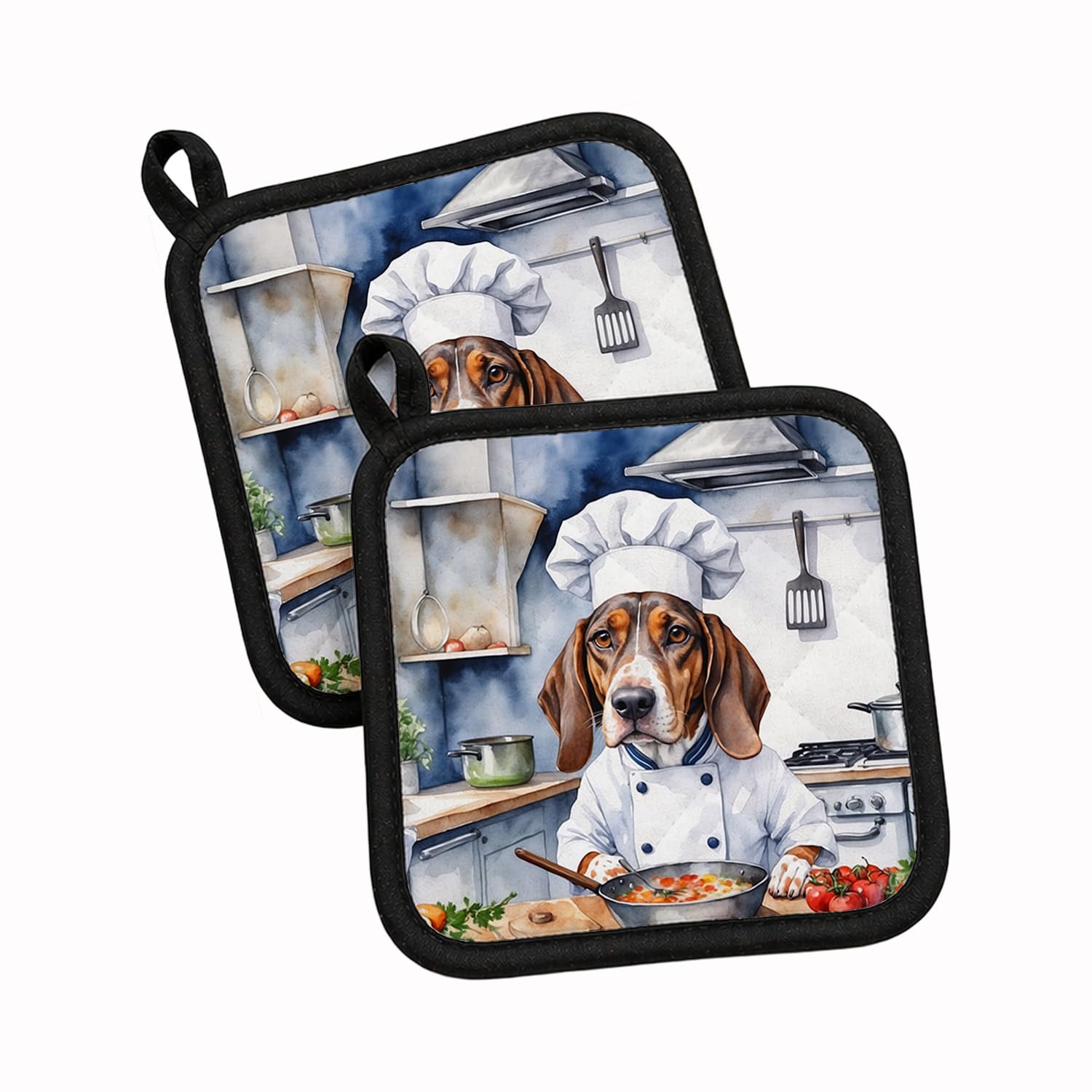 Soportes para ollas American English Coonhound Chef, amor por la cocina y perros