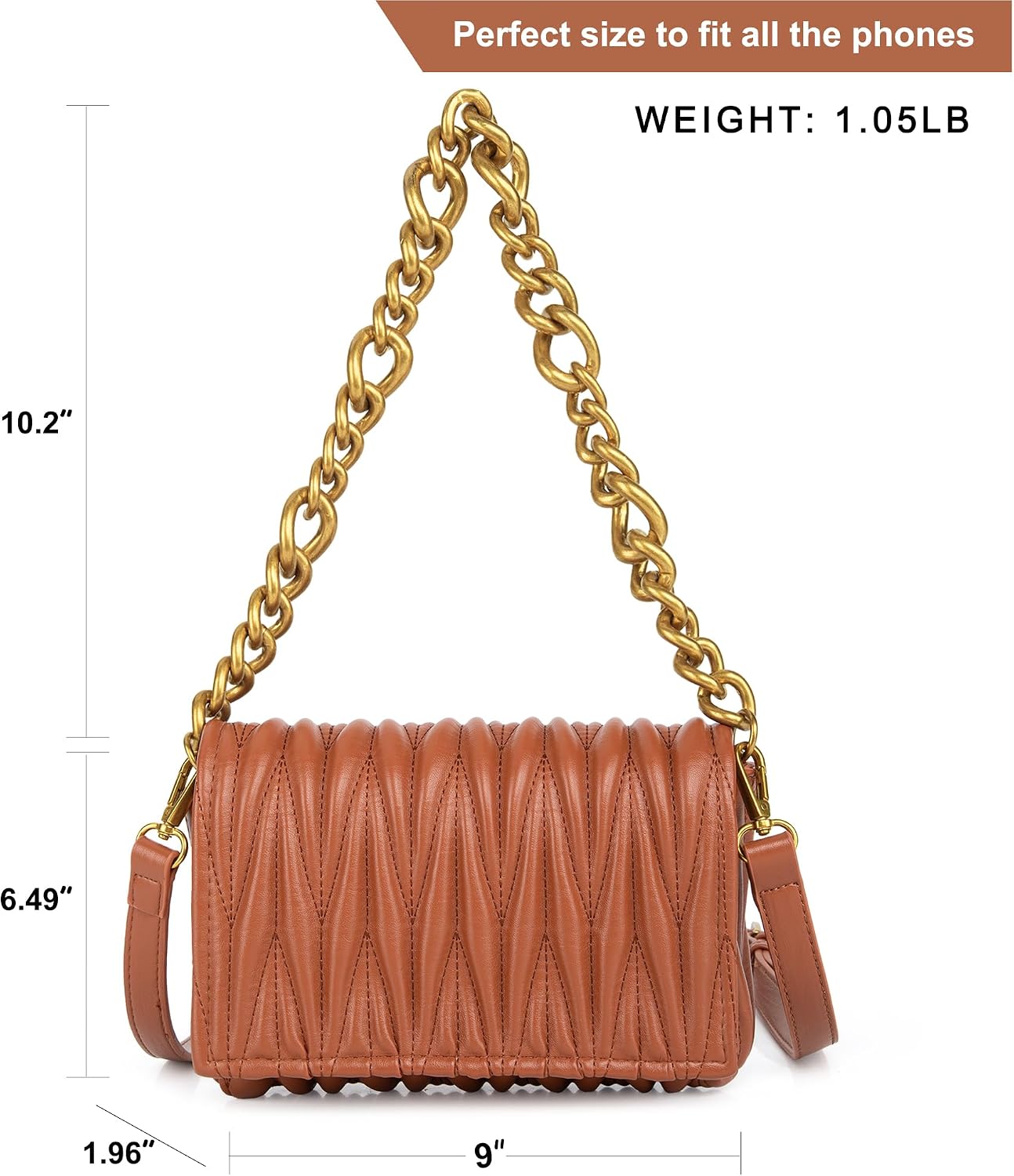 Montana West Quilted Small Shoulder Bag for Women Y2K Trendy Cute Clutch Underarm Purse with 2 Removable Straps