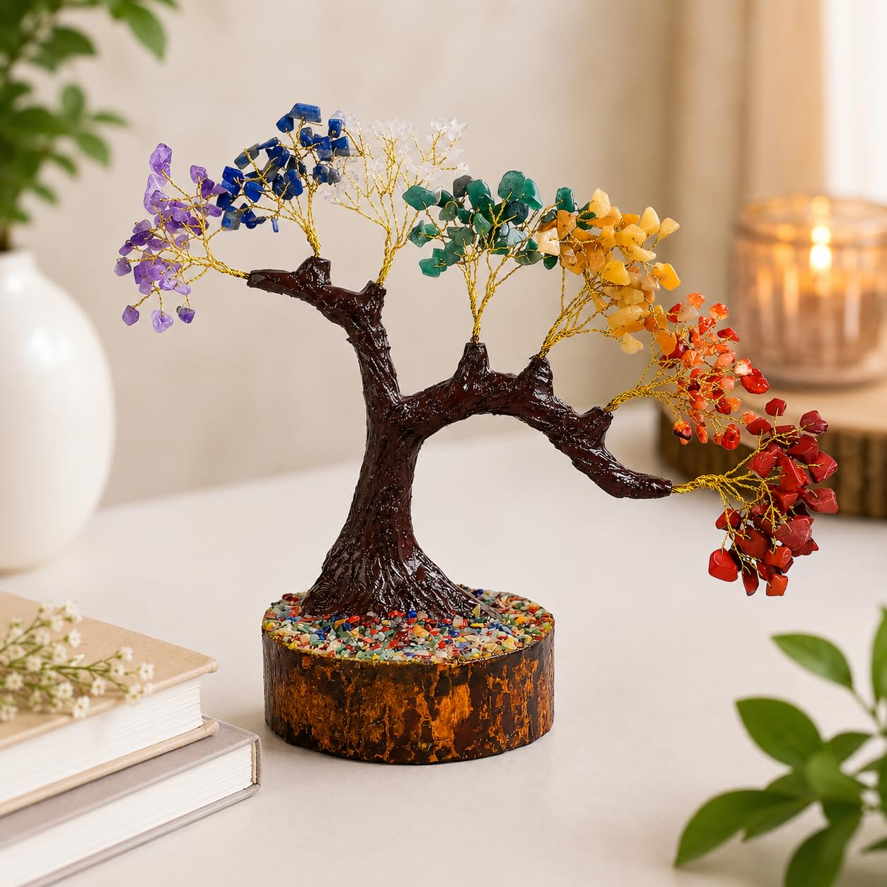 Crocon® Crystal Tree of Life 7 Chakra Healing Crystal Trees for Home Decor — image 1