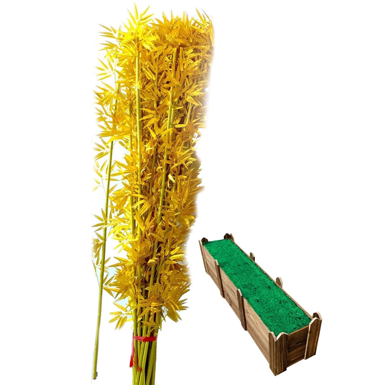 LXLZYXSF Fake Bamboo Tree with Wood Base, Faux Plants Room Divider, Wedding Stage Opening Party Ornaments, 31.5" 39.3" 47.2" 59" 70.8" Tall (Color : 100cm H Bamboo, Size : 70cm Base-12 Pole)