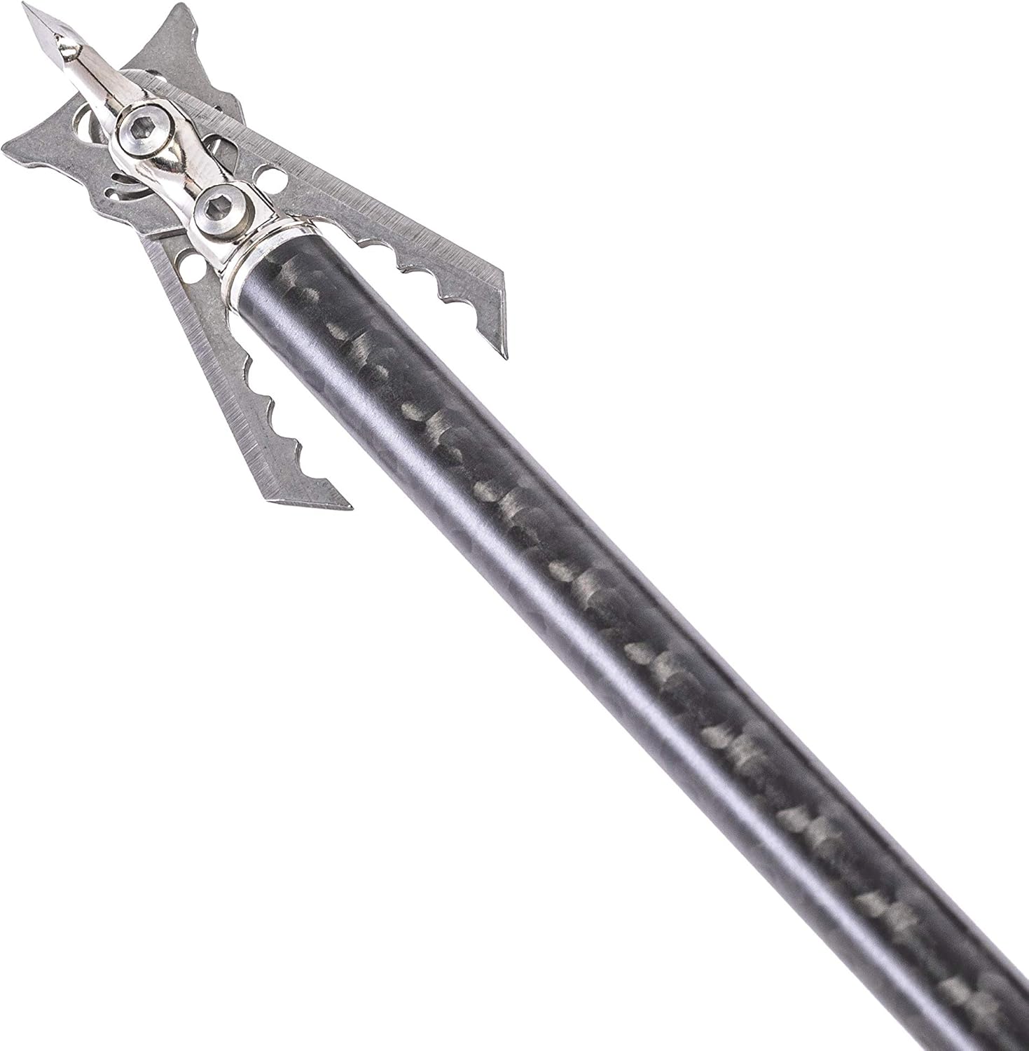 RAGE Hypodermic NC 2-Blade 100gr Hunting Broadhead (R38100), Hybrid Tip, No Collar Blade Lock.035” Thick Swept-Back Angled Blades with a 2” Cutting Diameter, Machined Stainless Steel Ferrule, 3-Pack : Sports & Outdoors