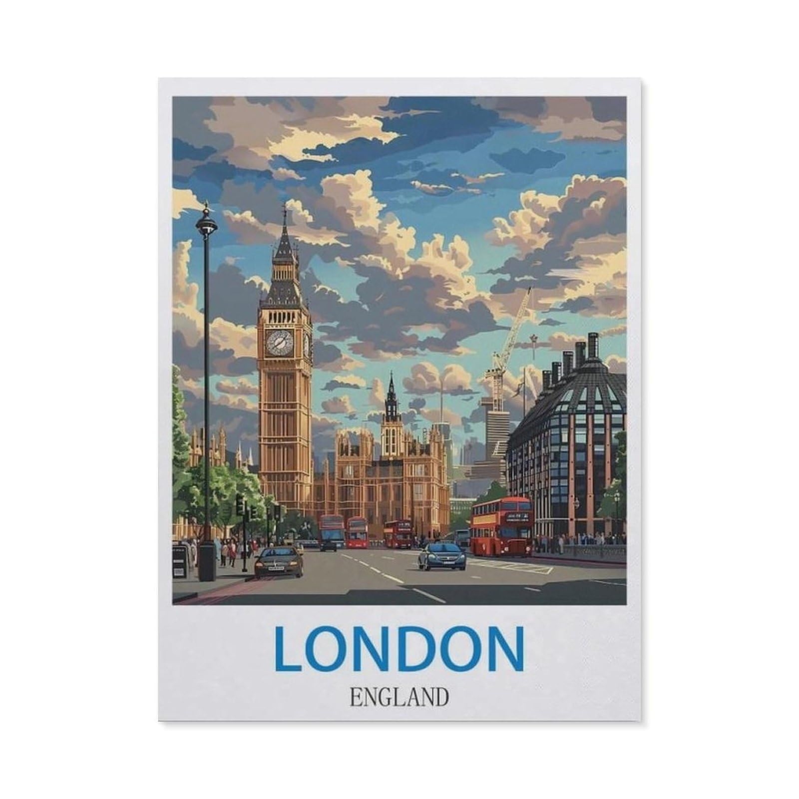 BEAYODKP 5D DIY Diamond Painting，London England（30 x 40 cm）