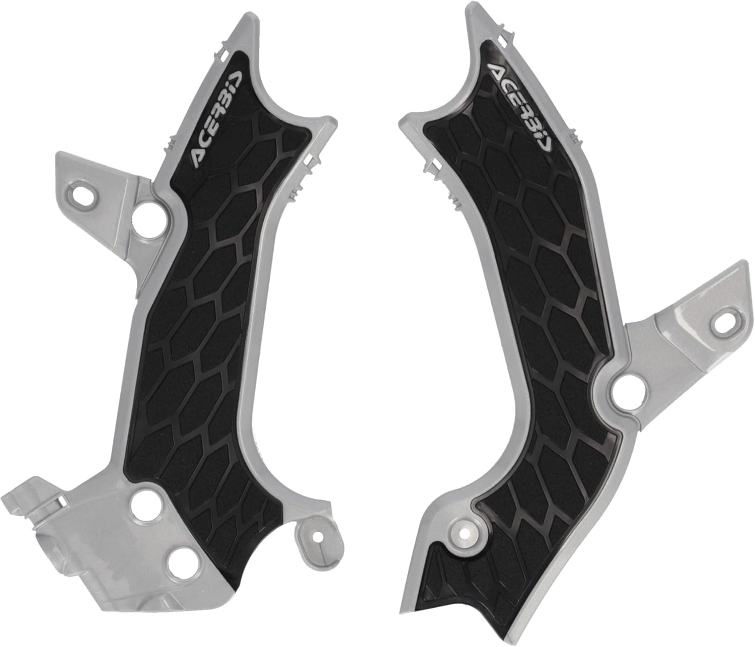 Acerbis 2983671015 X-Grip Frame Guard - Silver/Black