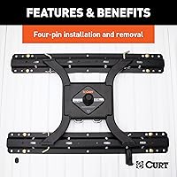 Vista 7 de CURT, placa con pivote cuello de cisne para remolque con quinto neumático 16085 Spyder