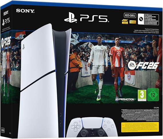 وحدة تحكم الألعاب الرقمية Sony PlayStation 5 / حزمة ألعاب FC26 (Bilkom - الموزع الرسمي مضمون)