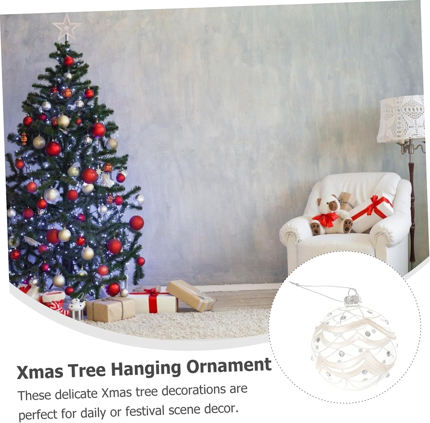 Boules de noël en Verre Transparent, 3 pièces, décorations d'arbre de noël à Faire soi-même, Boules de noël Transparentes pour fête à Domicile et Mariage