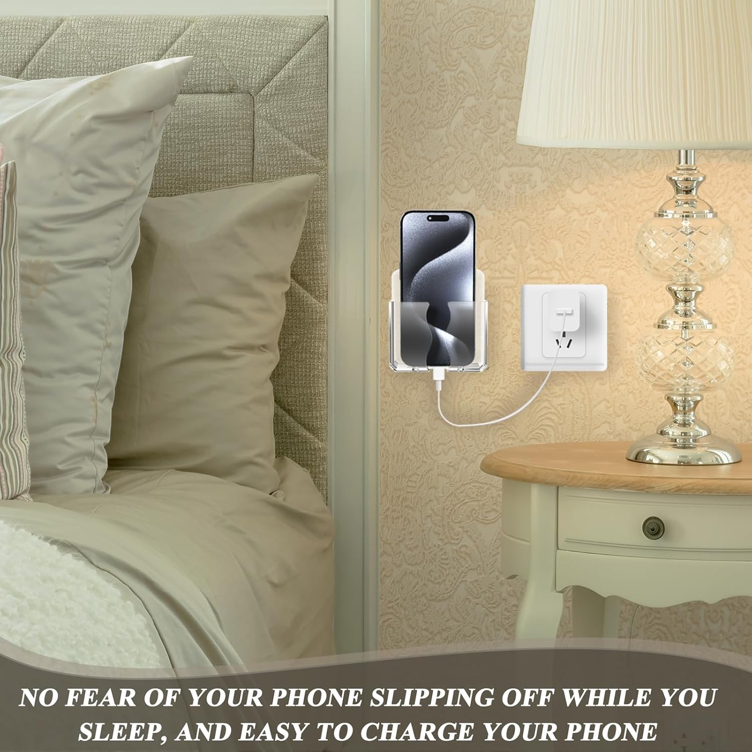Wall Mounted Phone Holder, Clear Phone Stand Self Kuwait Ubuy
