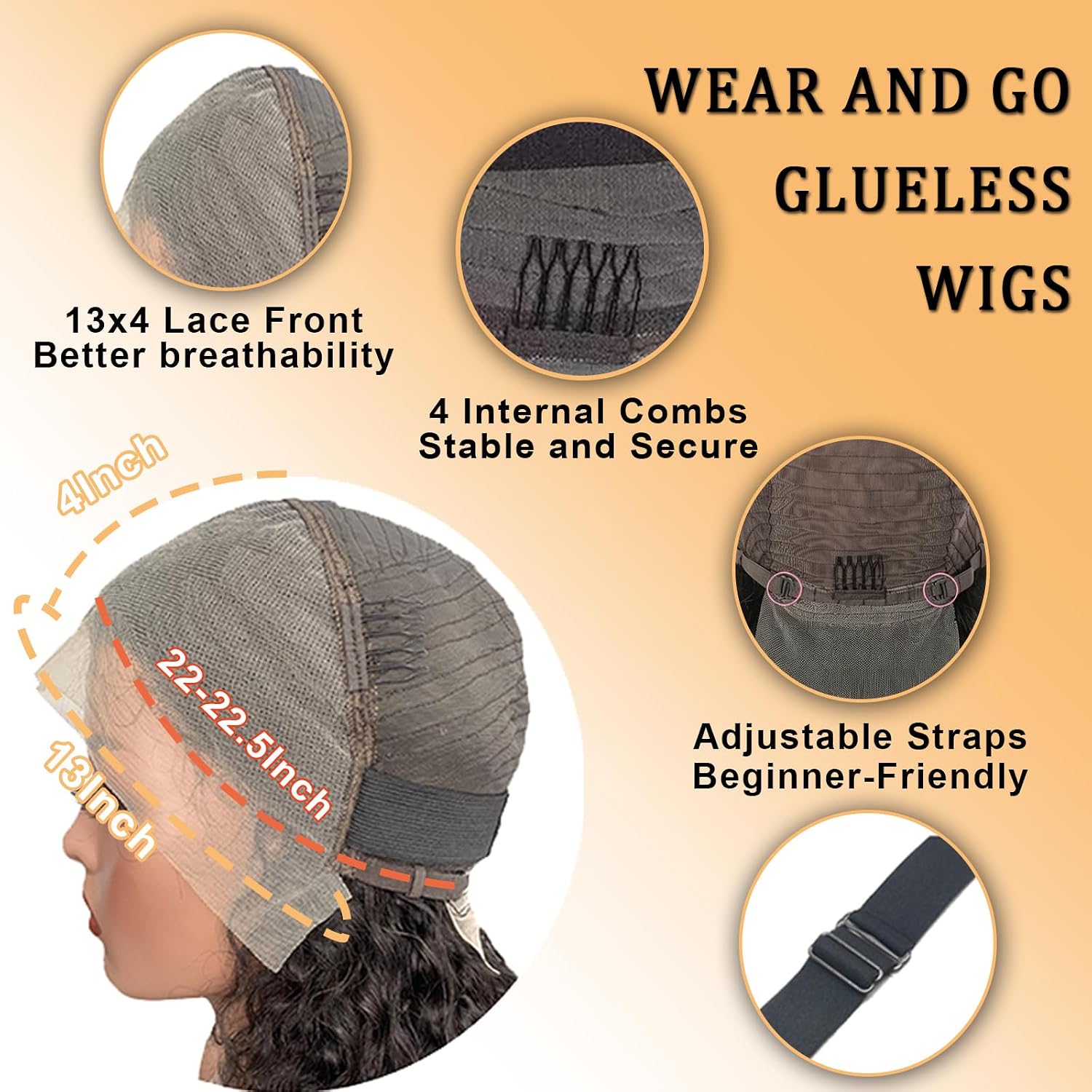 12 Inch Deep Wave Bob Wig Human Hair 13x4 Lace Front Wigs Human Hair Pre-Plucked Curly Wigs for Black Women Wet and Wavy HD Transparent Lace Short Water Bob Wigs Water Wave Glueless Wigs Natural Black