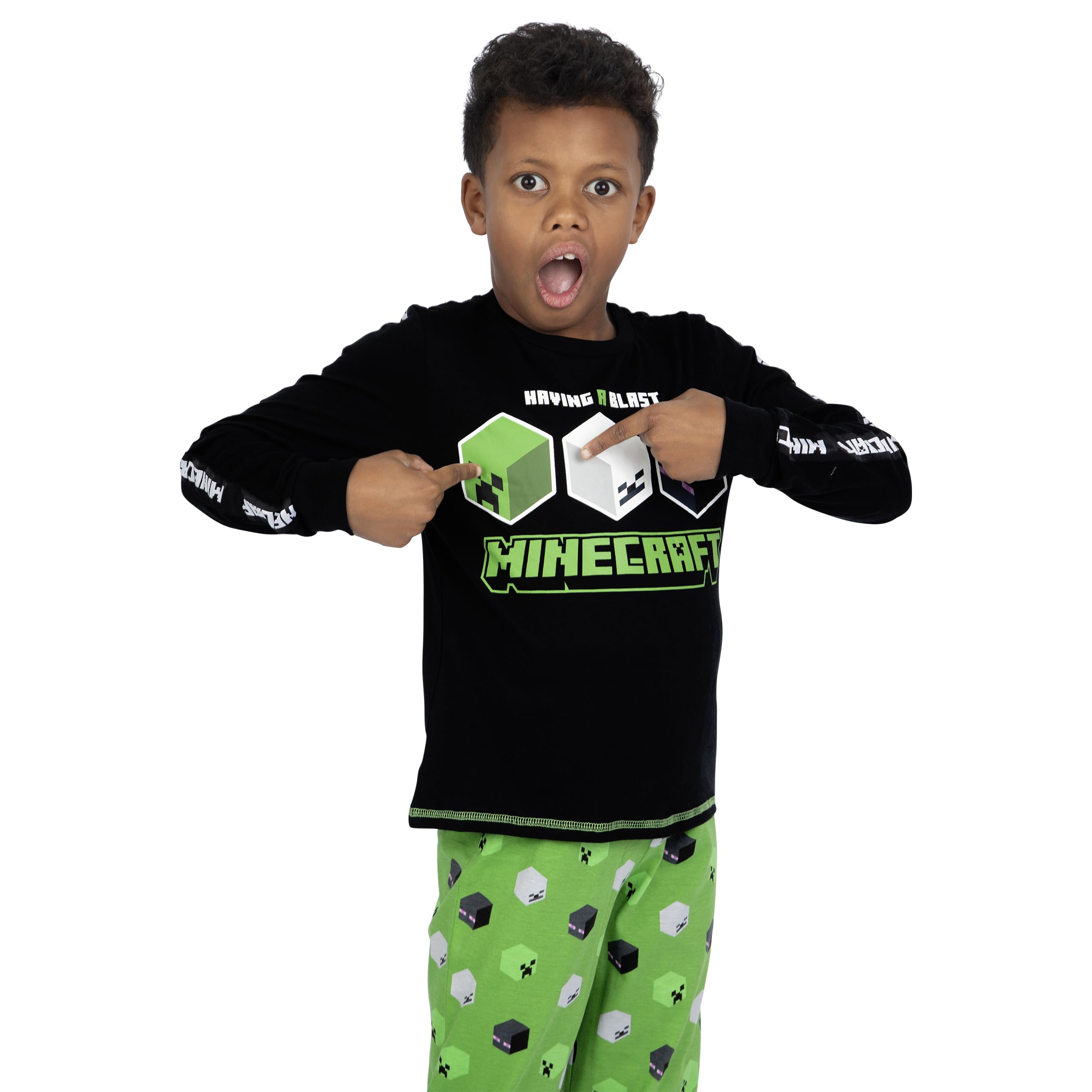 Minecraft Pyjamas Pyjamas pour garçon | Pyjamas pour Enfants | Vêtements de Nuit pour Adolescents | 5 et 13 Ans