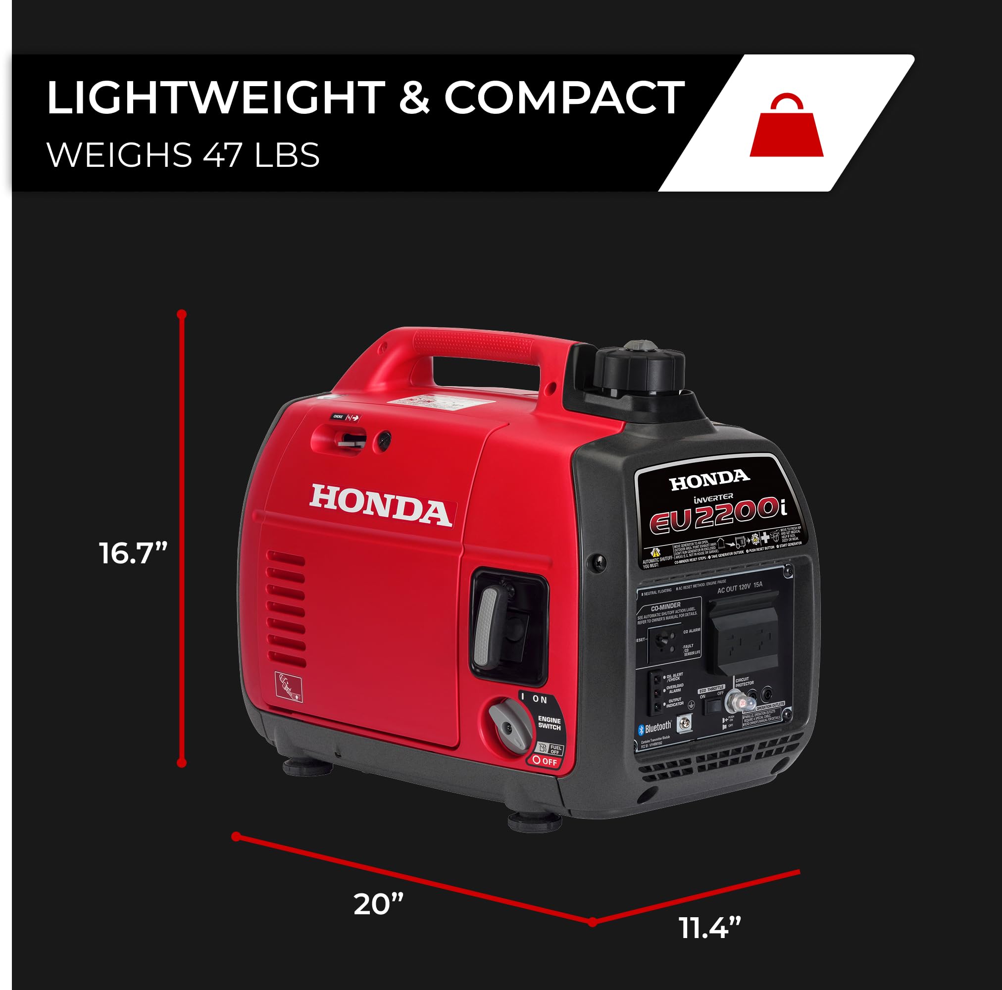 Amazon | Honda EU2200i 2200ワット インバーター発電機、超静音120V