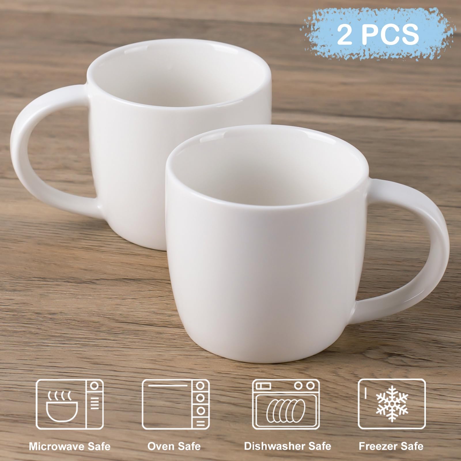 Amazon.com: Tacuhy Ceramic Cappuccino Cups Set of 2, 8 oz Coffee