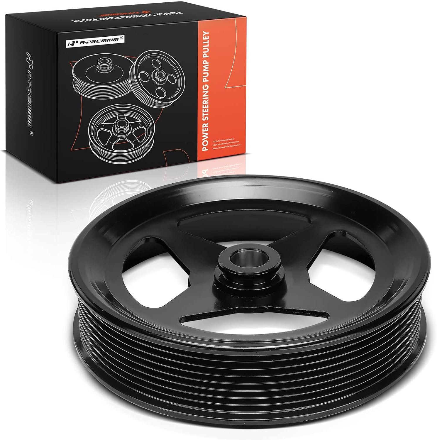 A-Premium Power Steering Pump Pulley Compatible with Dodge Ram 2500 2003-2007, Ram 3500 2003-2007, 5.9L 6.7L, Only Fits Pump With .663 In. Shaft