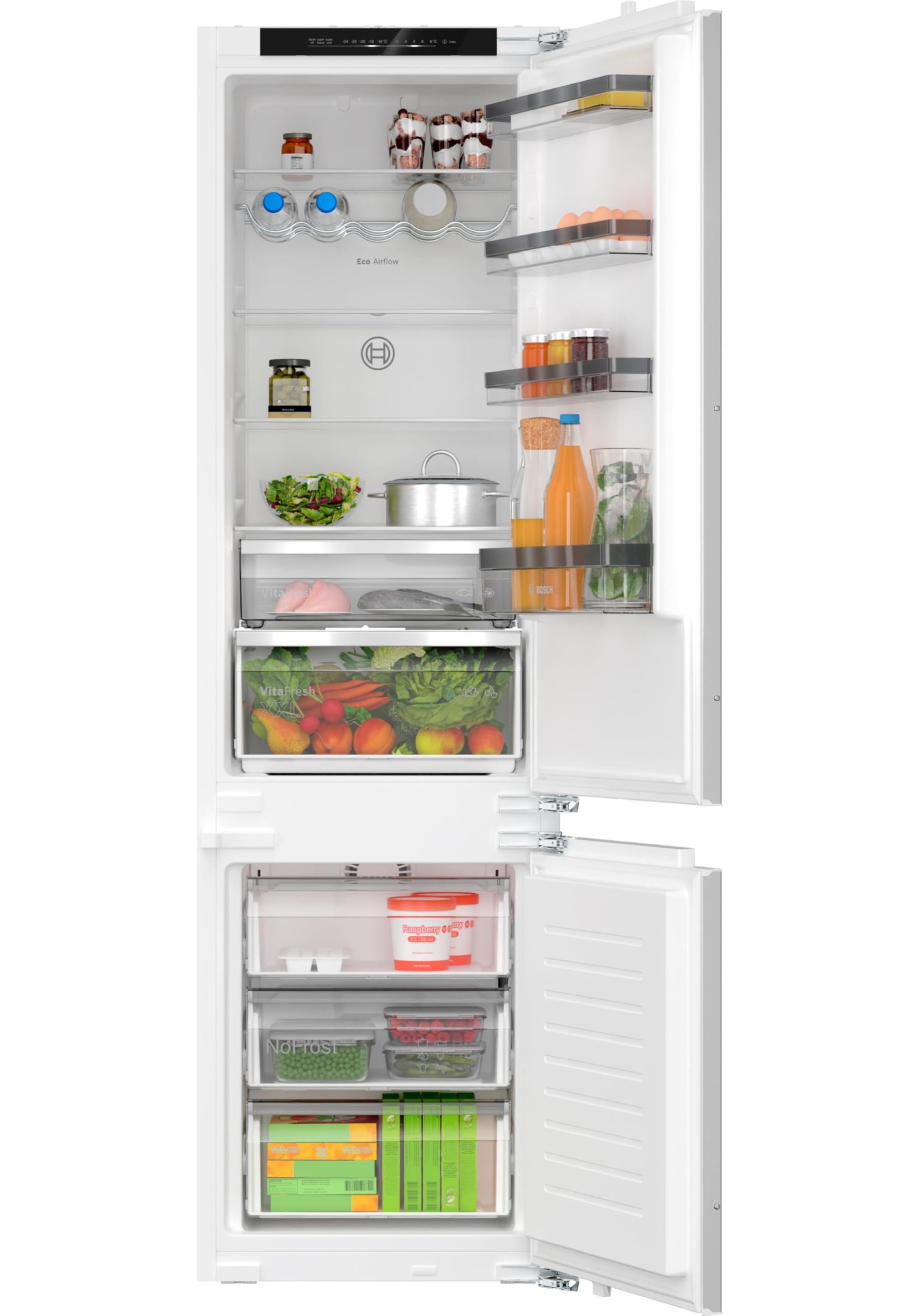 Bosch, Frigorífico combi integrable, Serie 4, NoFrost, KIN96VFD0 | Alimentos frescos y sin escarcha en un diseño que se funde con tu cocina.