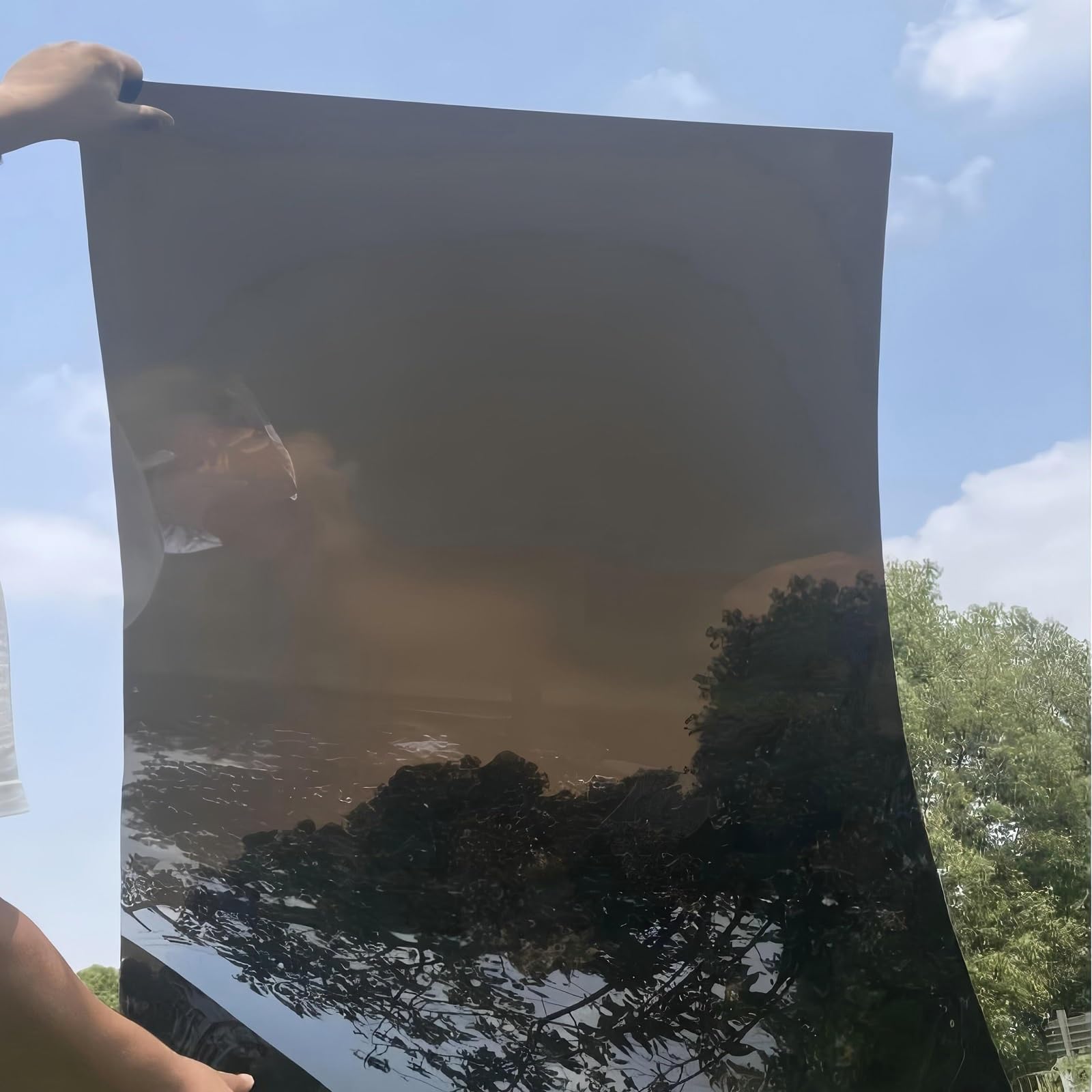 Auvent de fenêtre anti-UV et pluie en polycarbonate marron pour votre auvent de jardin