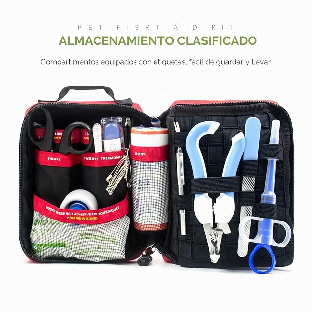 Foto 8 de 8 de Bolsa de almacenamiento médicos Molle portátil Kit de primeros auxilios para mascotas kit de supervivencia…