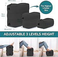 Vista 2 de Almohada Reposapiés Inflable Negro