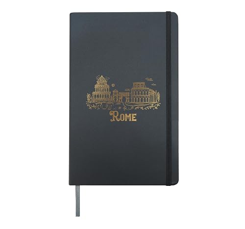 Rome Classical Monuments and Landmarks Hardcover Journal, Black