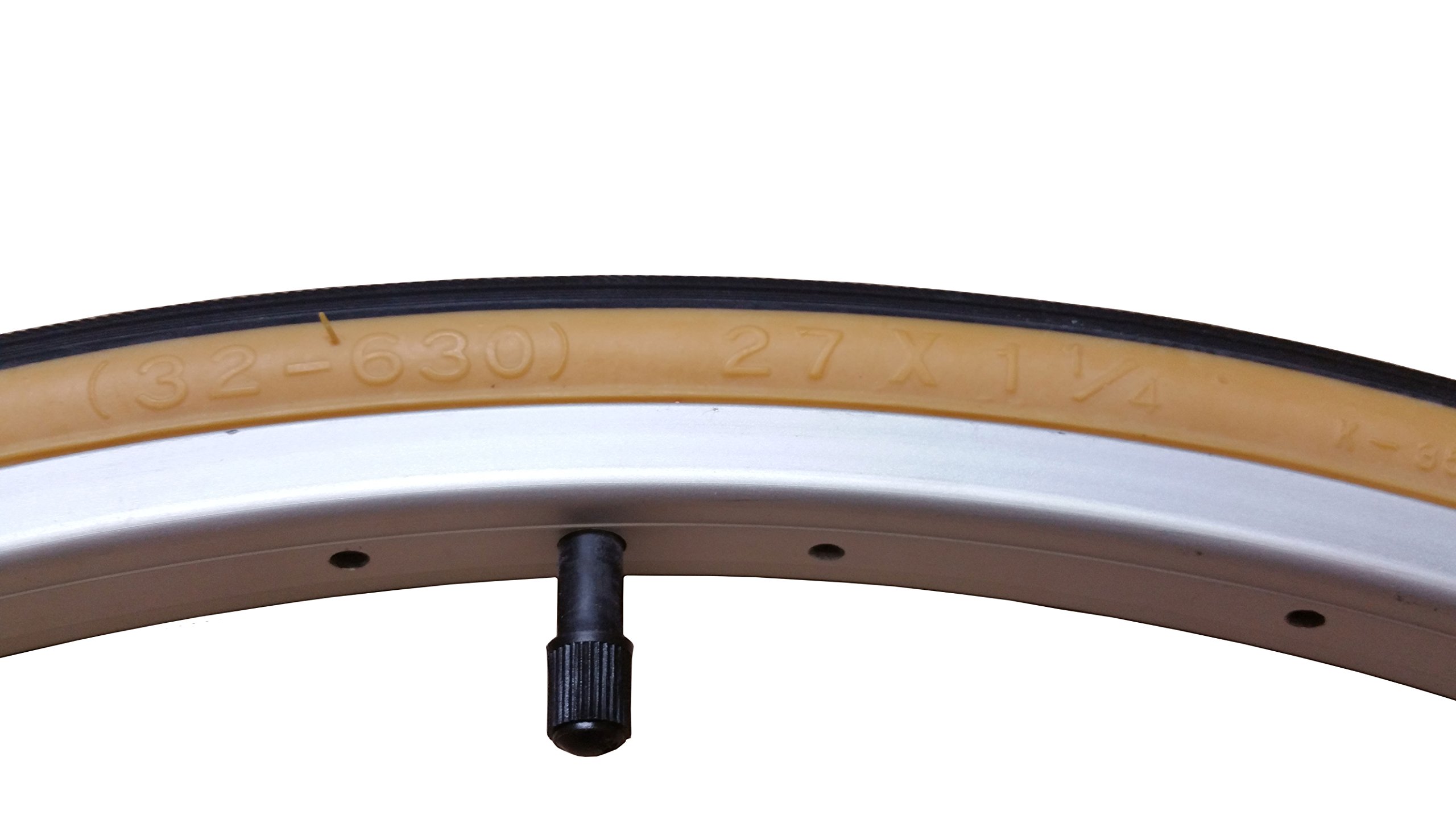 Amazon | 27x1-1/4 自転車用タイヤ、チューブとリムストリップ