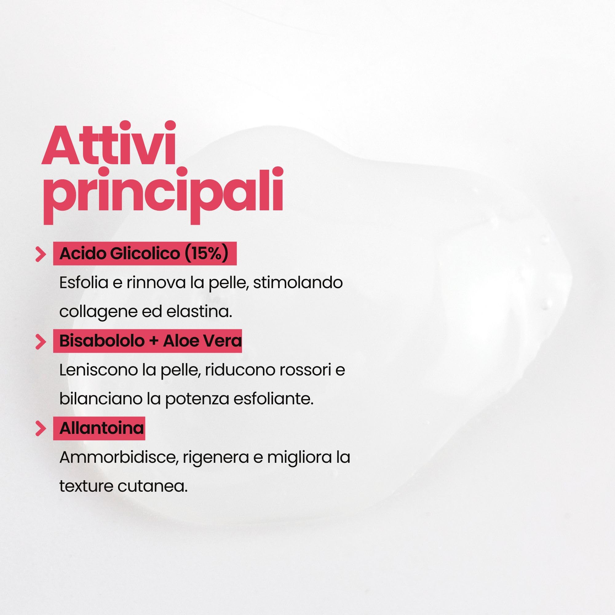 LaLuz by Lourdes Moreno | Siero Viso Acido Glicolico 15% Peeling Chimico Esfoliante | Rinnova la Pelle e Illumina l'Incarnato | con Aloe Vera e Allantoina | Per Donna | 30 ml