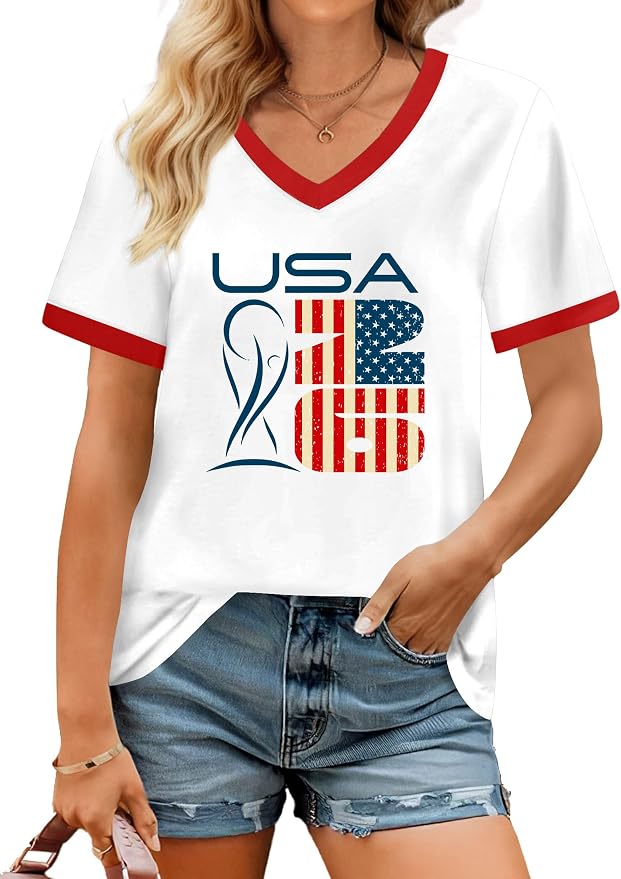 Soccer Cup 2026 Shirts for Women Mexico Shirts Soccer Graphi...