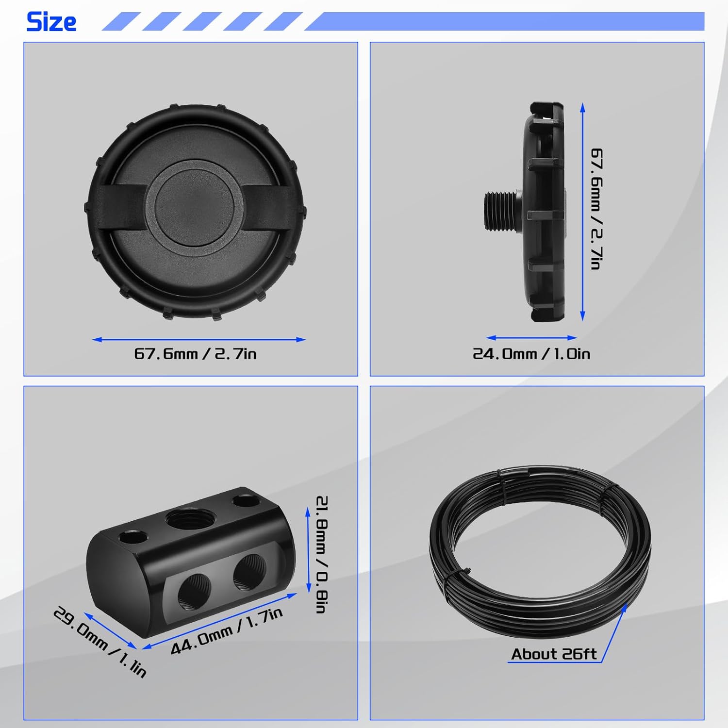 Differential Axle Breather Kit Differential Ventilation Kit Replace 170112 Remove Air Pressure from Differentials Transmissions Transfer boxes Drivetrain Assemblies 4×4 4WD Accessories