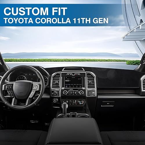 Miniatura 34 de KUST Cubierta de salpicadero de automóvil para Toyota RAV4 2013-2018, conducción con mano izquierda, antideslizante, cubierta de tablero de consola