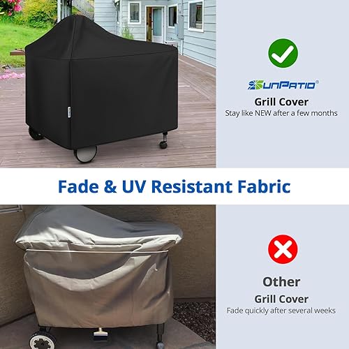 Miniatura 3 de SunPatio Funda impermeable para parrilla Weber de 22 pulgadas para parrilla Weber Performer Premium Deluxe, RecTeq, Char-Griller, en comparación con