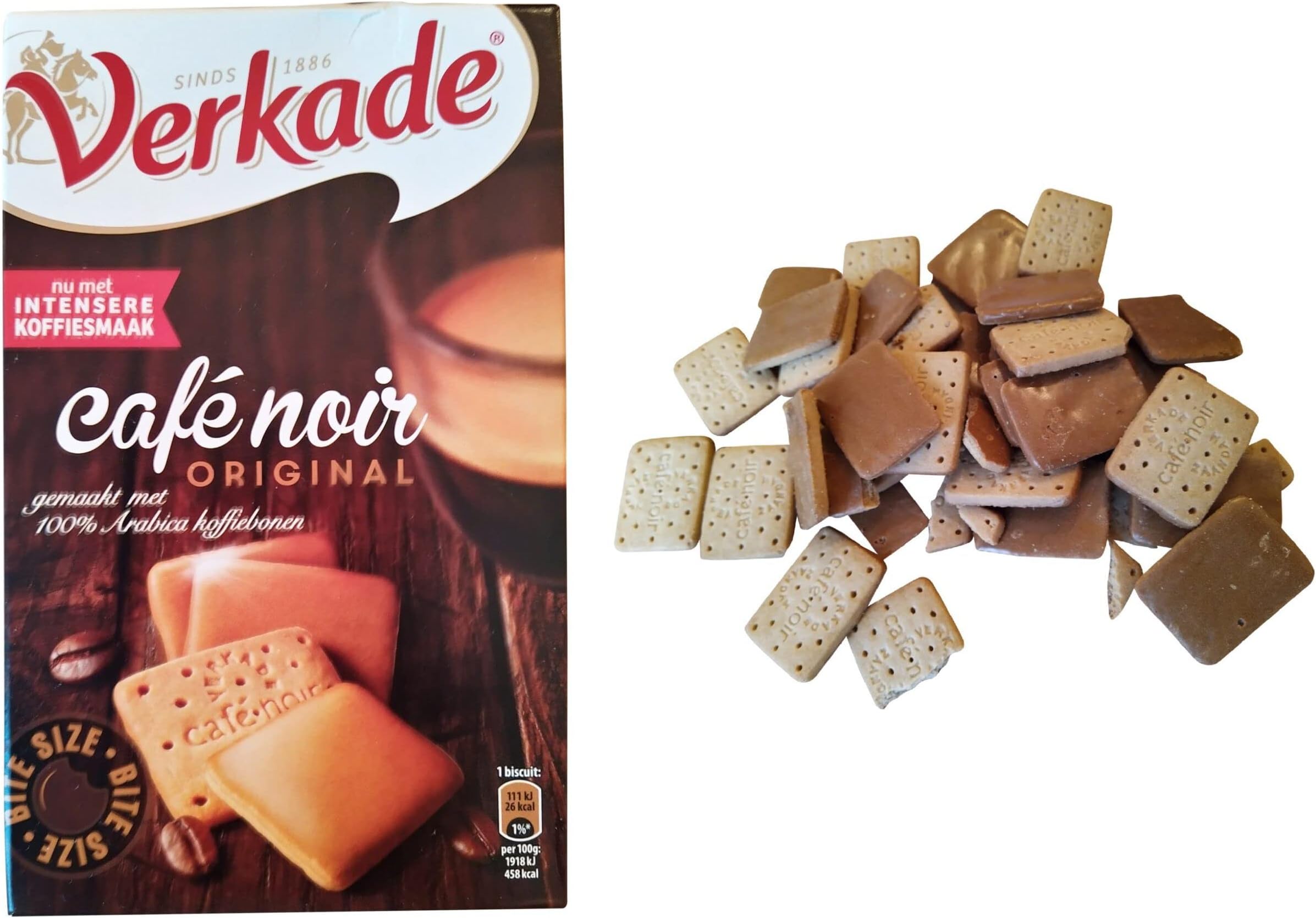 Verkade Café Noir | Verkade Cookies | Café Noir Cookies from Holland | European Cookies with Coffee Flavor | Pack of 7.05 Ounce